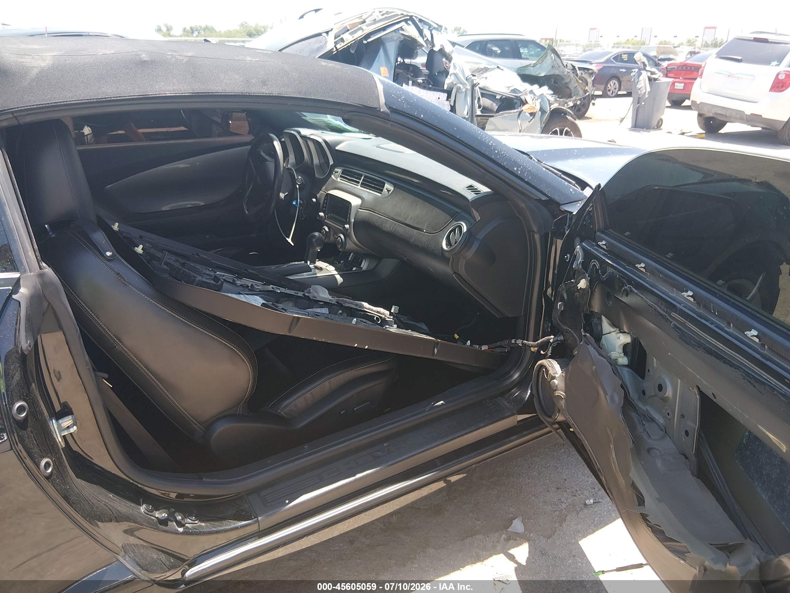 2014 Chevrolet Camaro 2lt Black vin: 2G1FC3D36E9191176