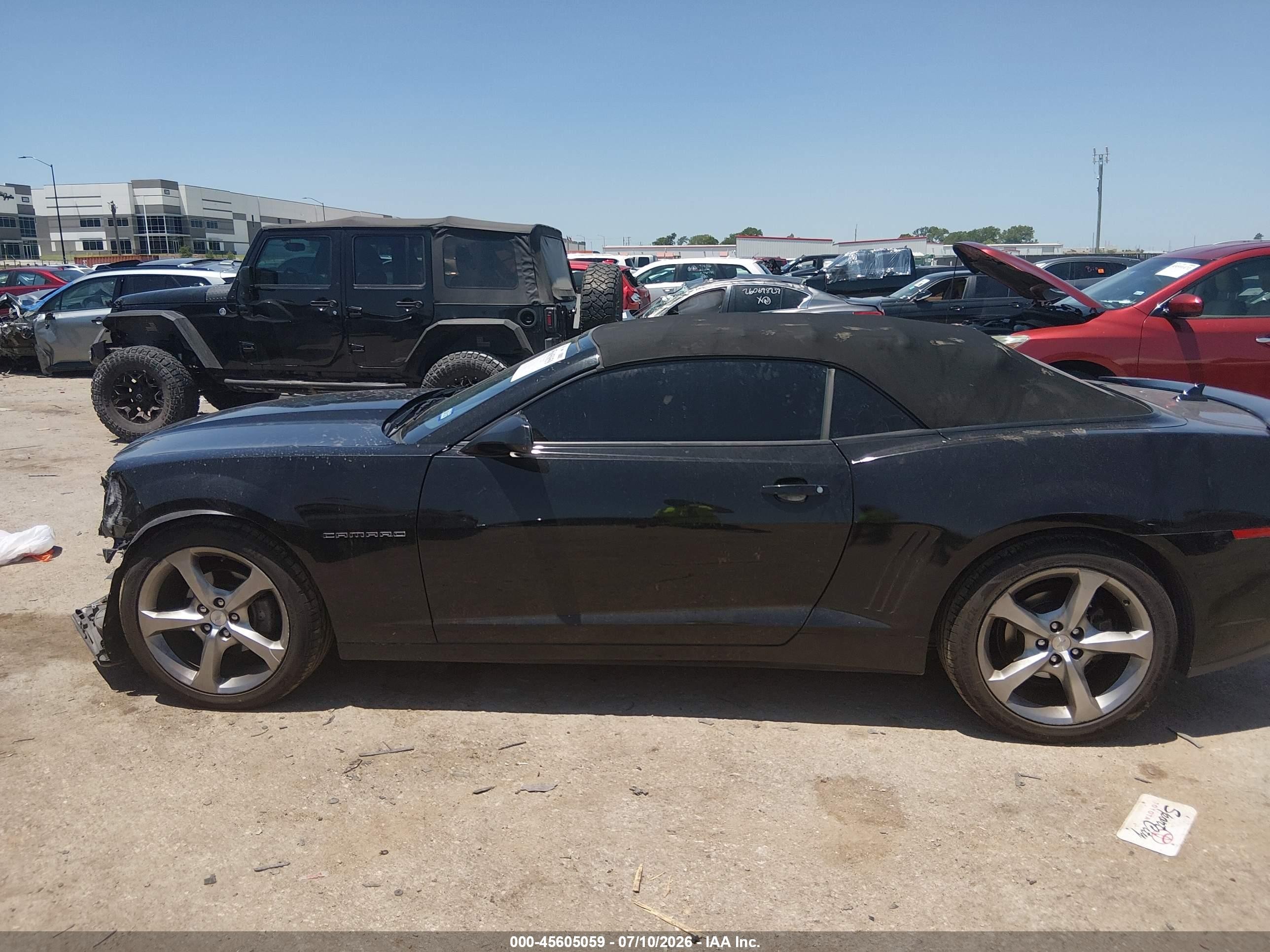 2014 Chevrolet Camaro 2lt Black vin: 2G1FC3D36E9191176