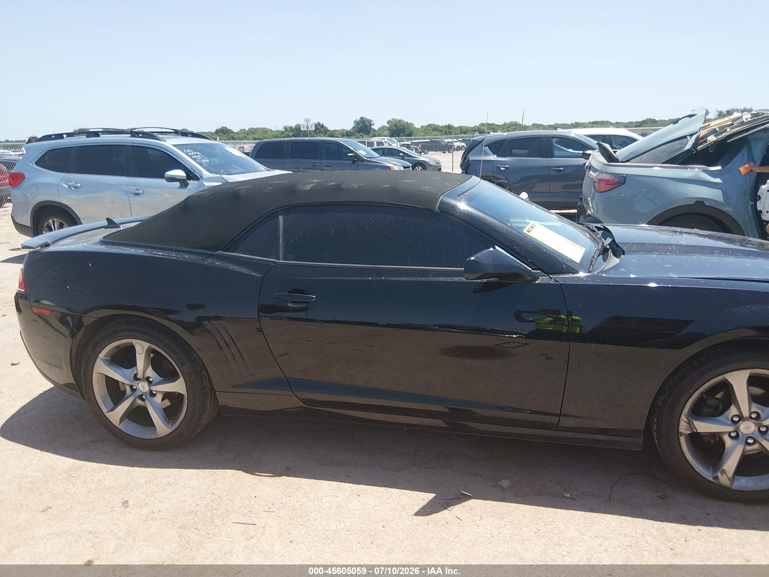 2014 Chevrolet Camaro 2lt Black vin: 2G1FC3D36E9191176
