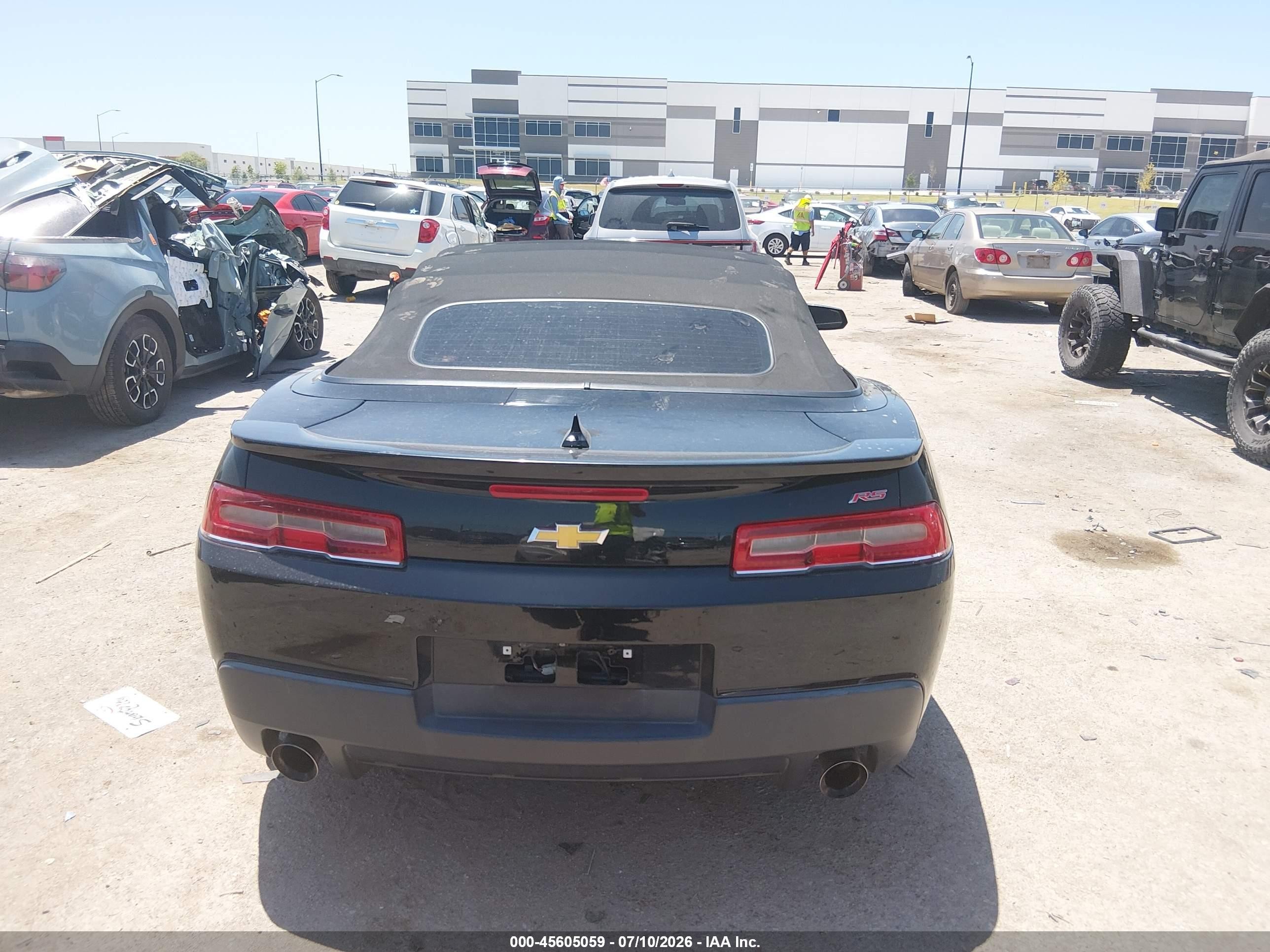 2014 Chevrolet Camaro 2lt Black vin: 2G1FC3D36E9191176