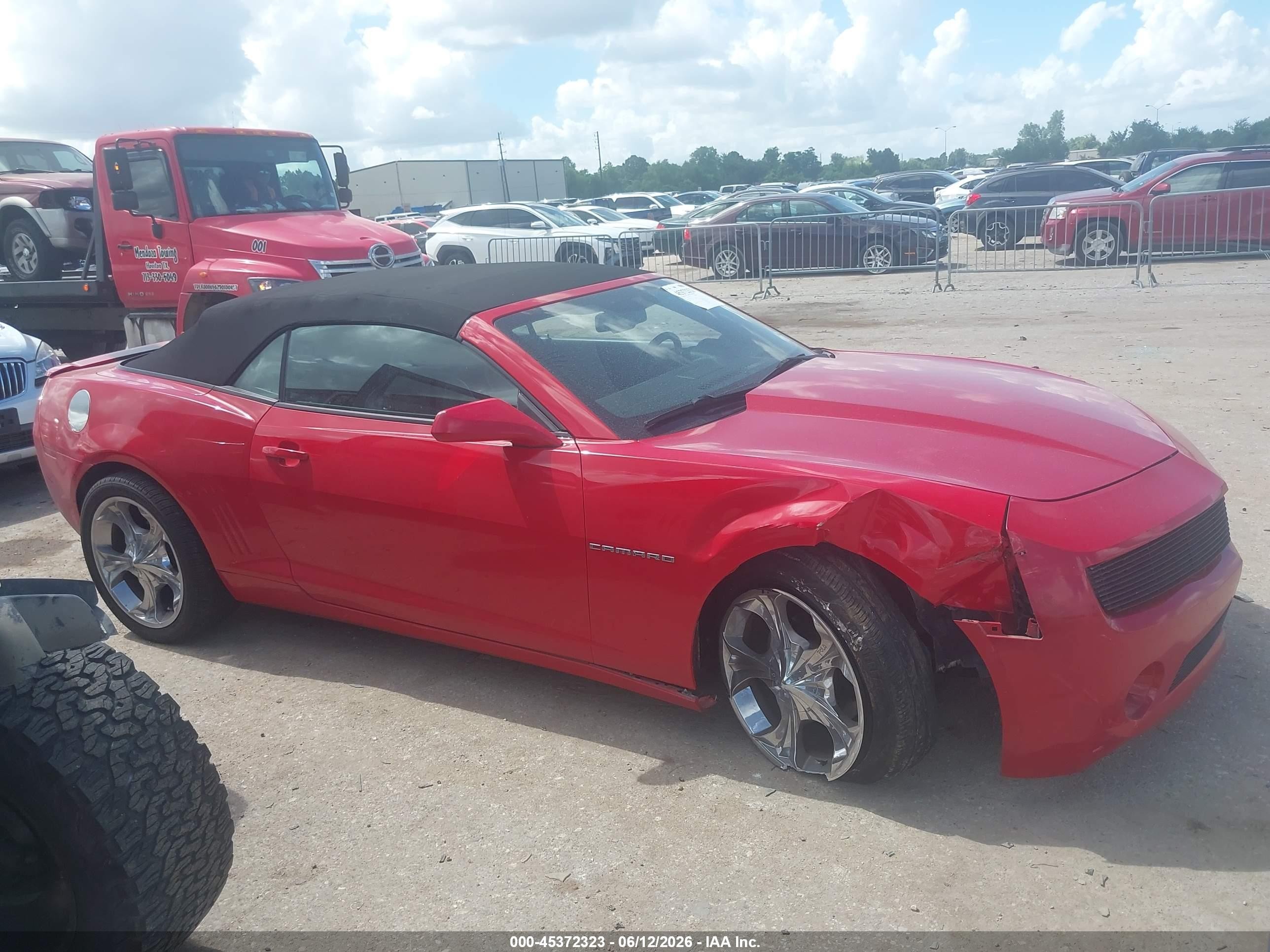2012 Chevrolet Camaro 2lt Red vin: 2G1FC3D37C9101787