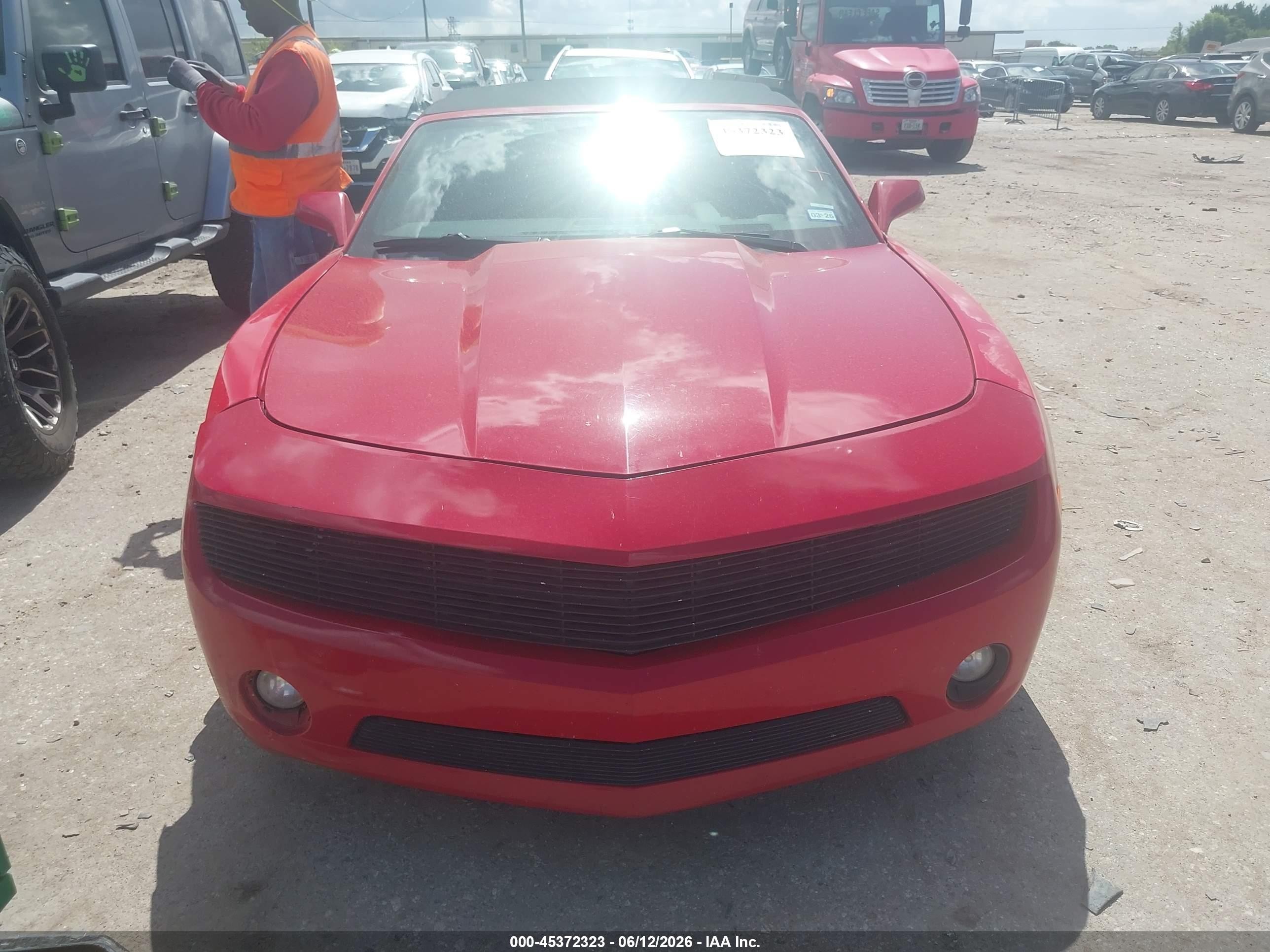 2012 Chevrolet Camaro 2lt Red vin: 2G1FC3D37C9101787