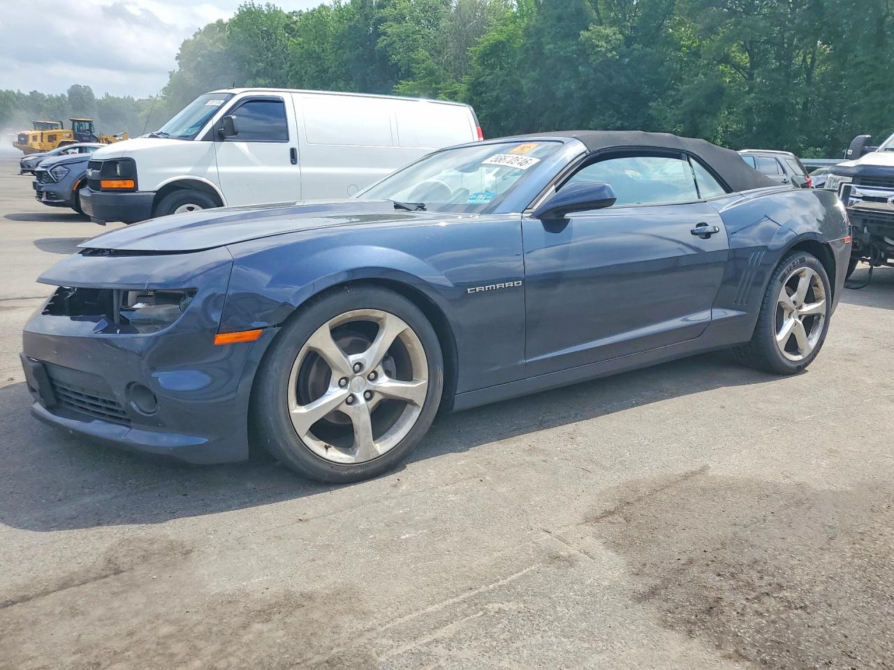 2014 Chevrolet Camaro Lt Синий vin: 2G1FC3D37E9161510