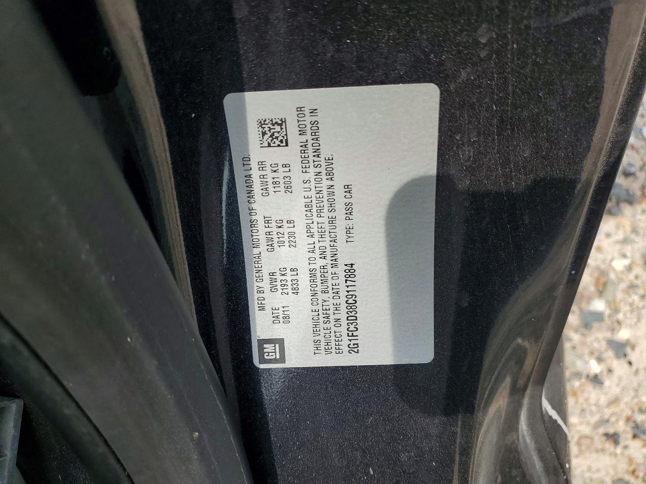 2012 Chevrolet Camaro Lt Black vin: 2G1FC3D38C9117884