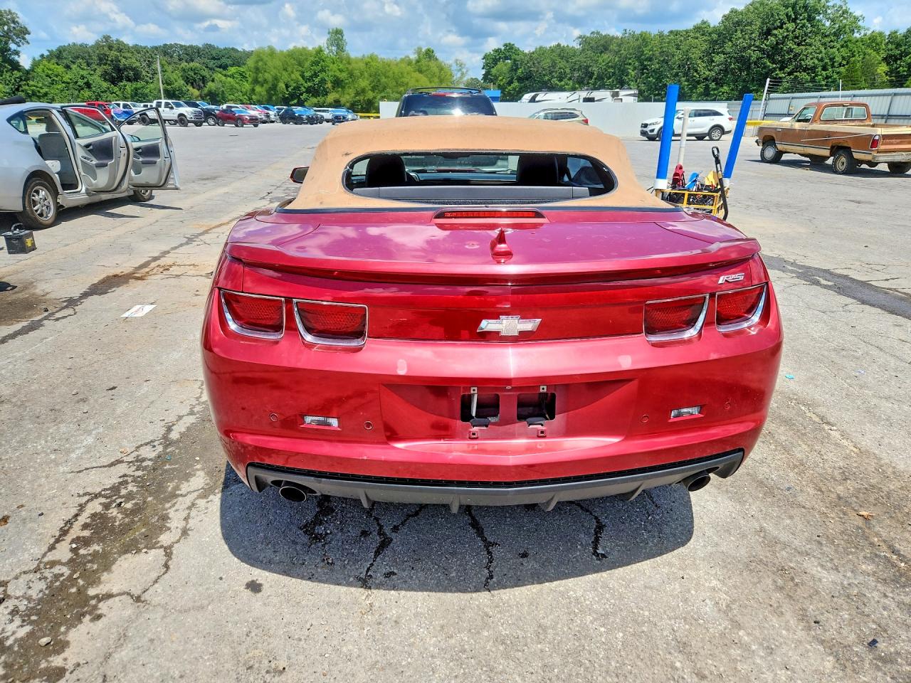 2012 Chevrolet Camaro Lt Red vin: 2G1FC3D39C9190696