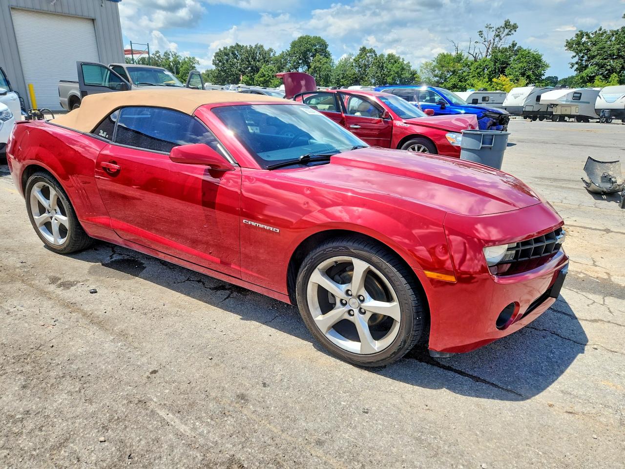2012 Chevrolet Camaro Lt Red vin: 2G1FC3D39C9190696