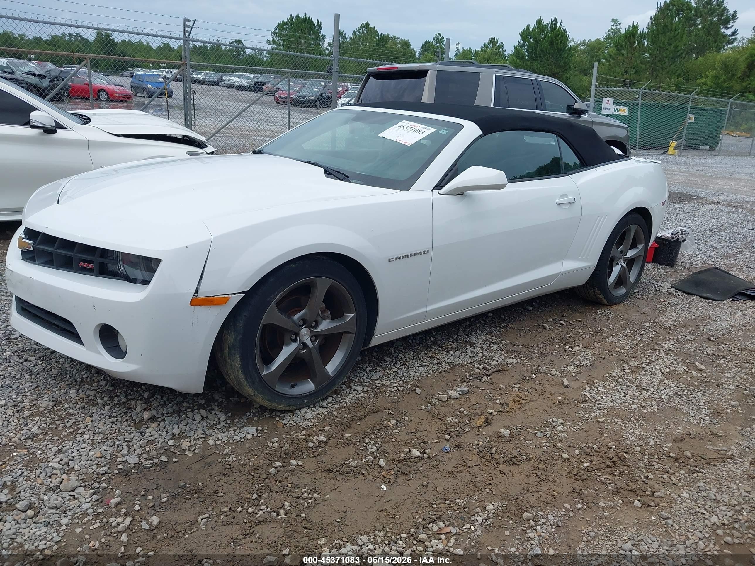 2013 Chevrolet Camaro 2lt White vin: 2G1FC3D3XD9118651