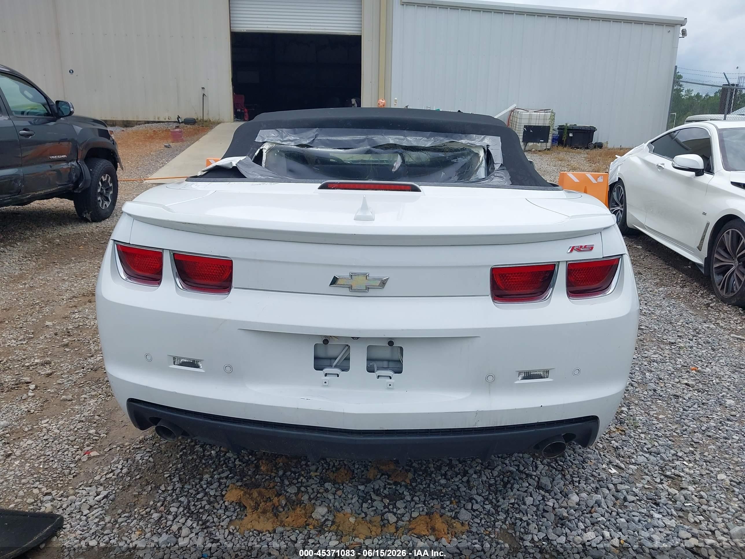 2013 Chevrolet Camaro 2lt White vin: 2G1FC3D3XD9118651