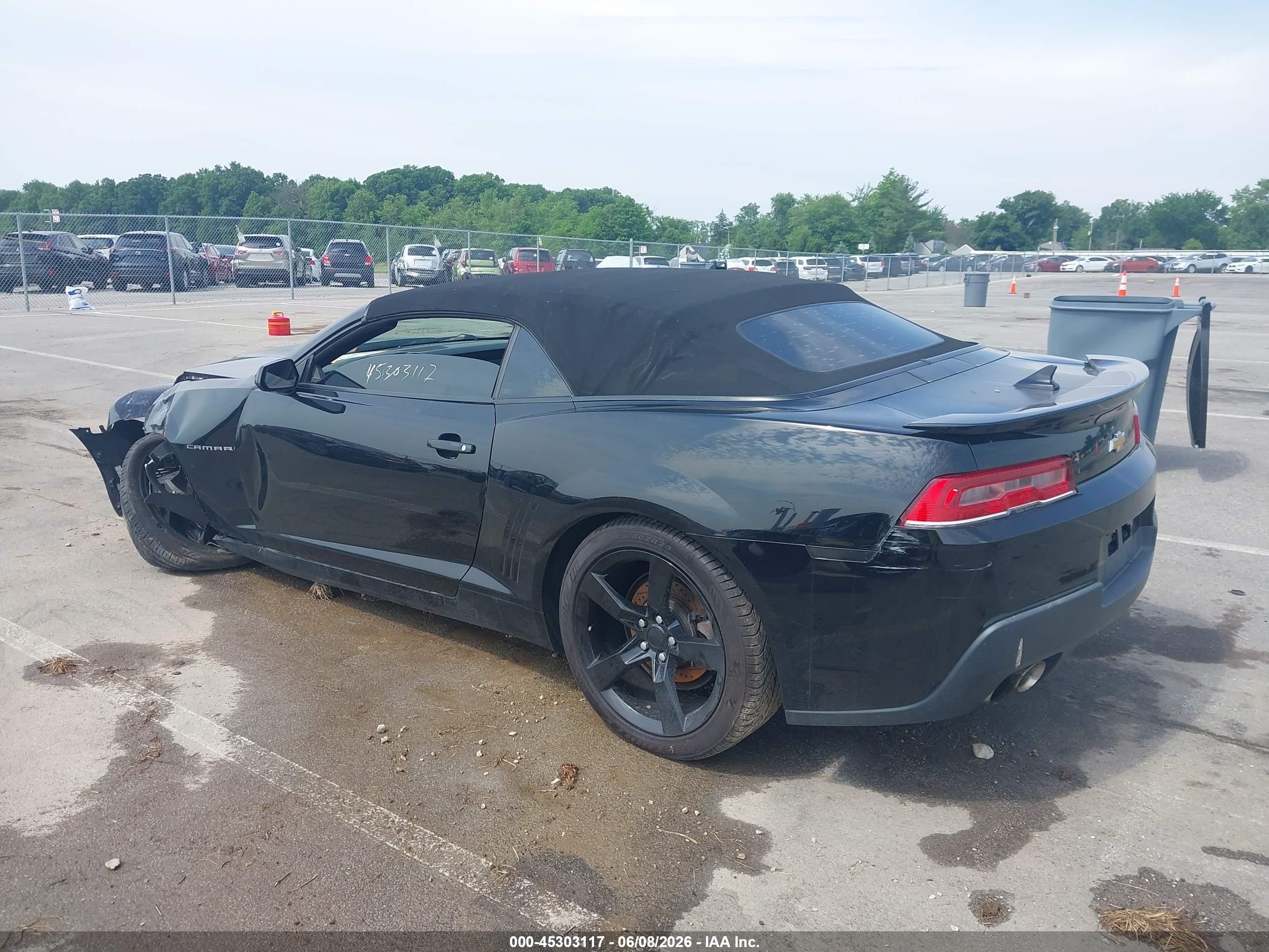 2014 Chevrolet Camaro 2lt Black vin: 2G1FC3D3XE9154535