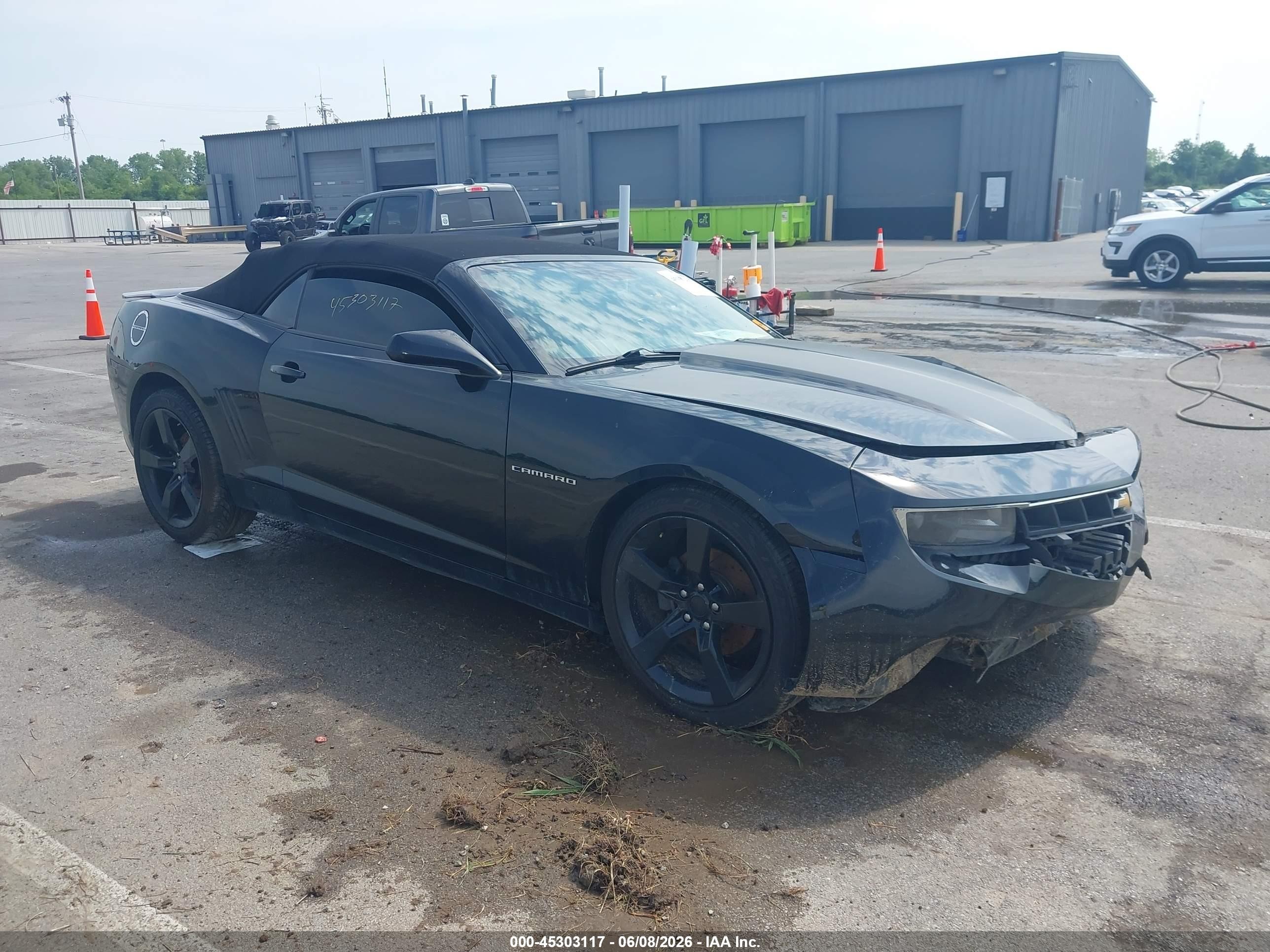 2014 Chevrolet Camaro 2lt Black vin: 2G1FC3D3XE9154535
