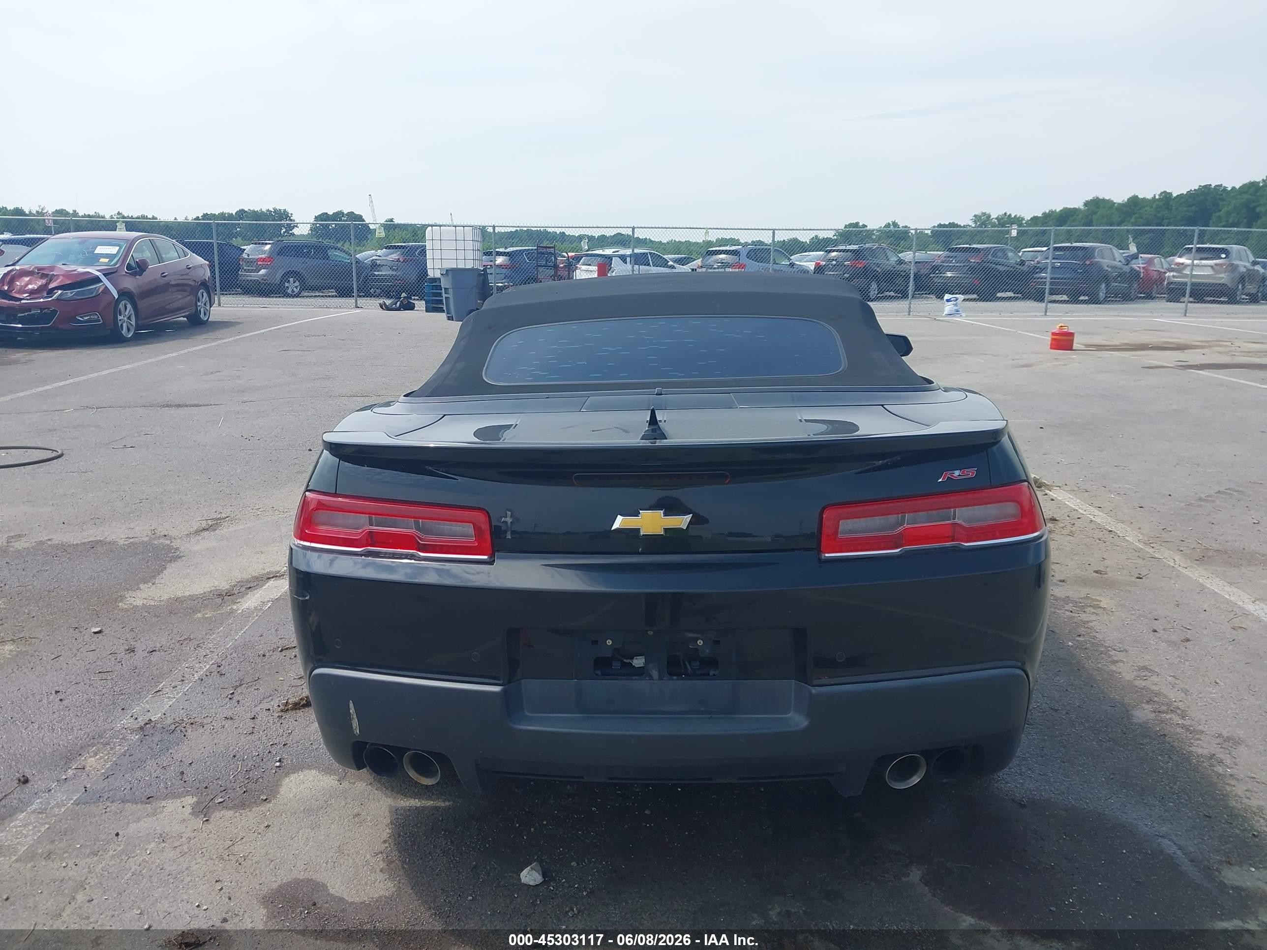 2014 Chevrolet Camaro 2lt Black vin: 2G1FC3D3XE9154535