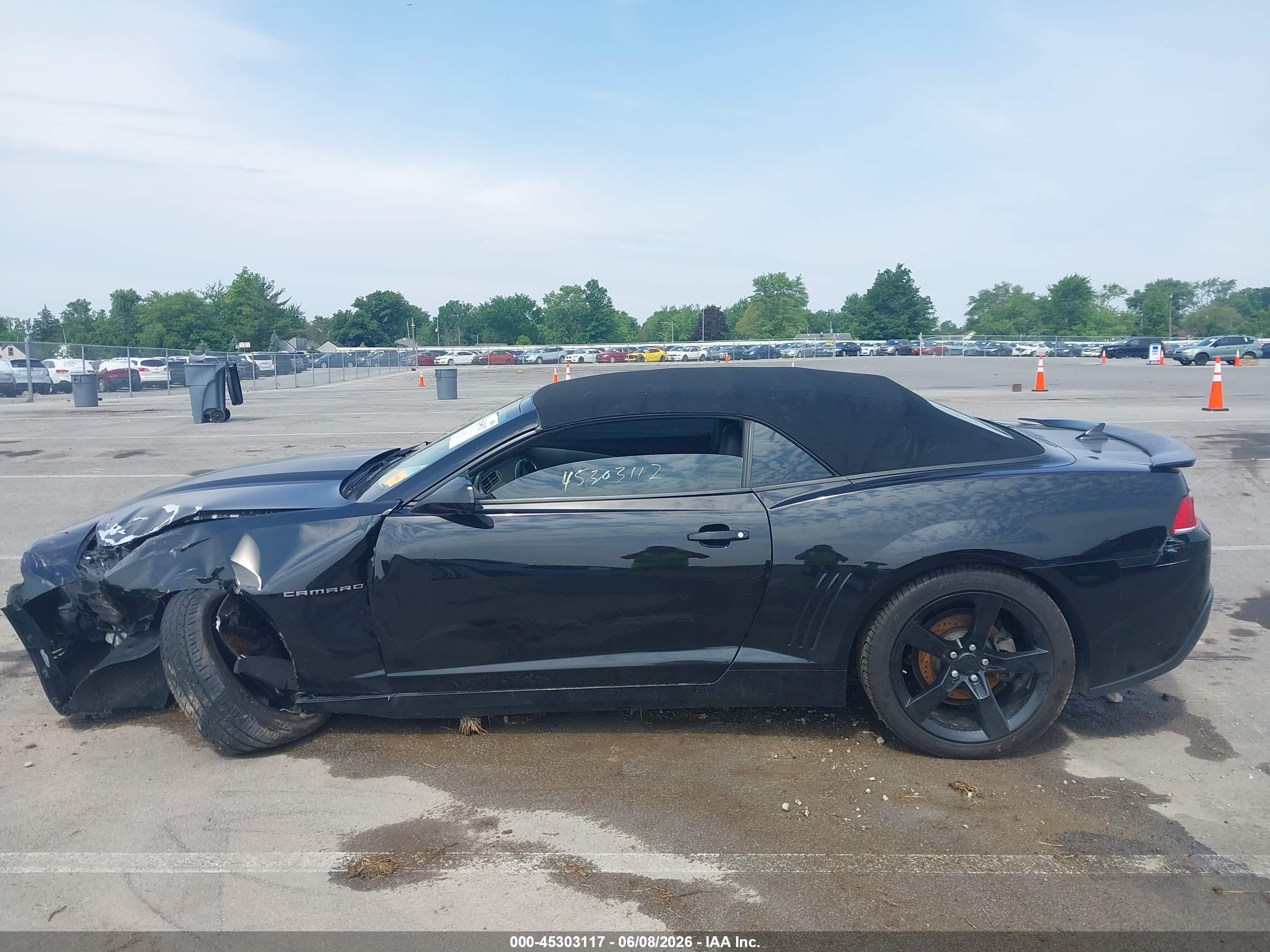 2014 Chevrolet Camaro 2lt Black vin: 2G1FC3D3XE9154535