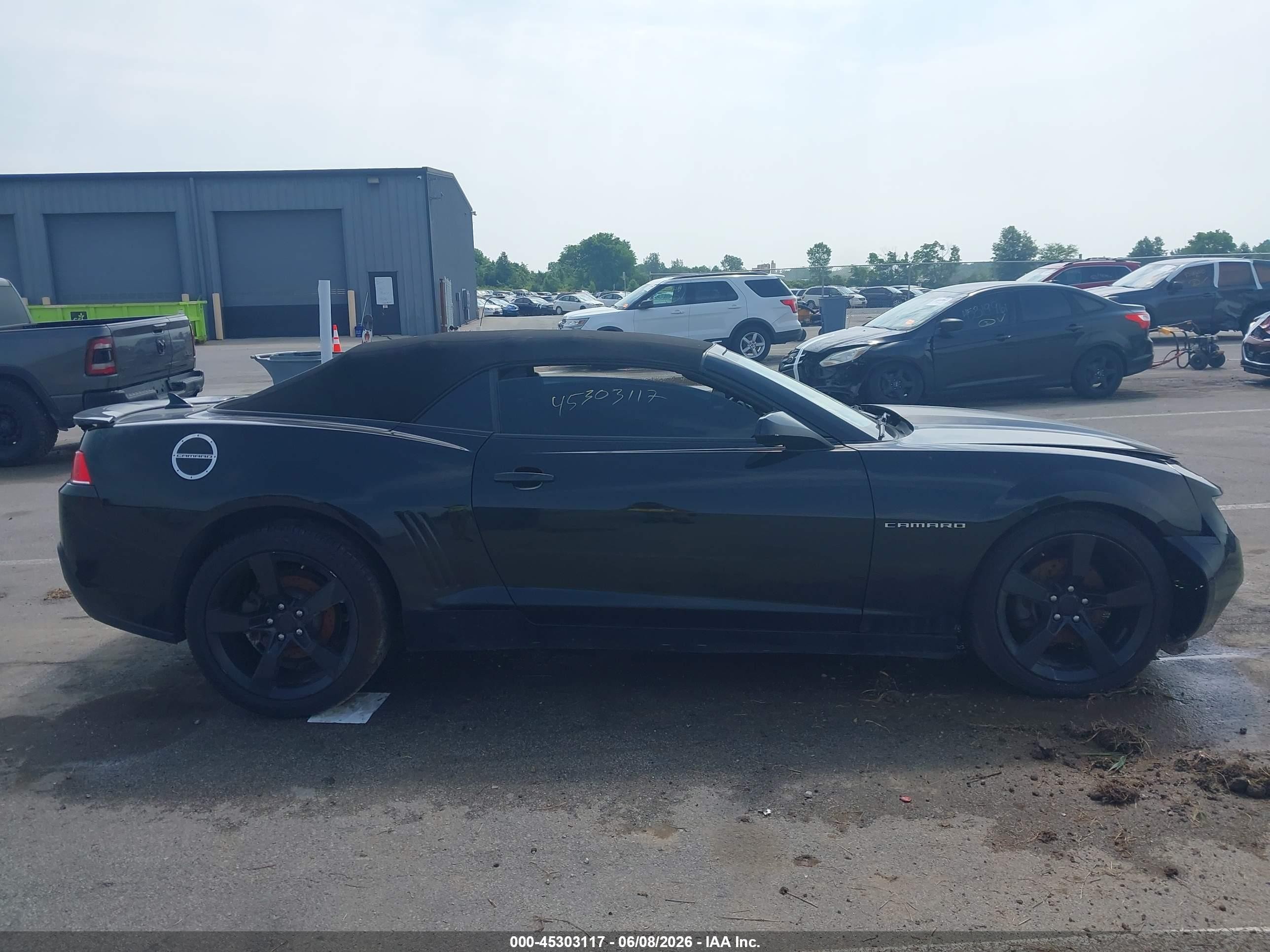 2014 Chevrolet Camaro 2lt Black vin: 2G1FC3D3XE9154535