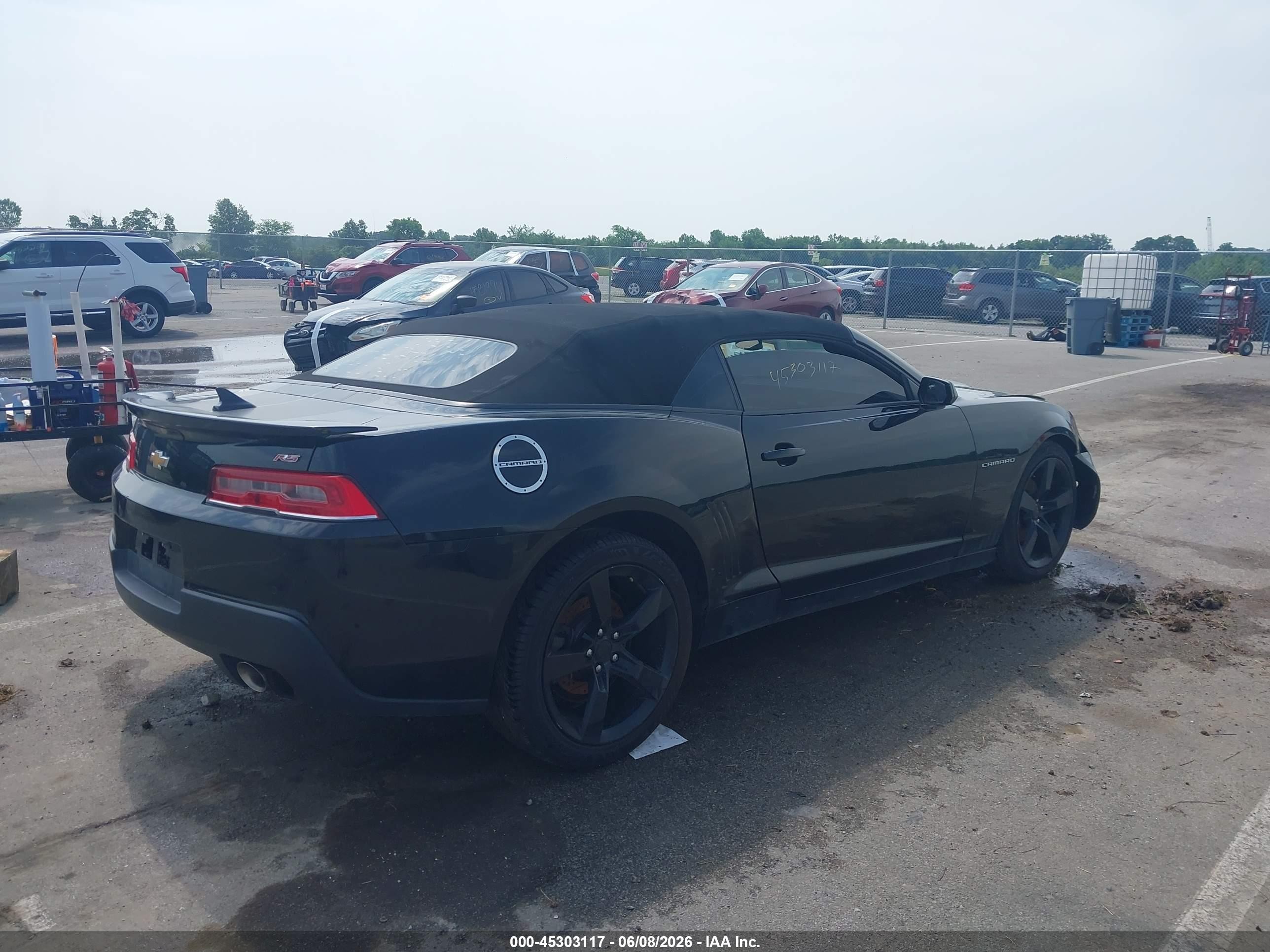 2014 Chevrolet Camaro 2lt Black vin: 2G1FC3D3XE9154535