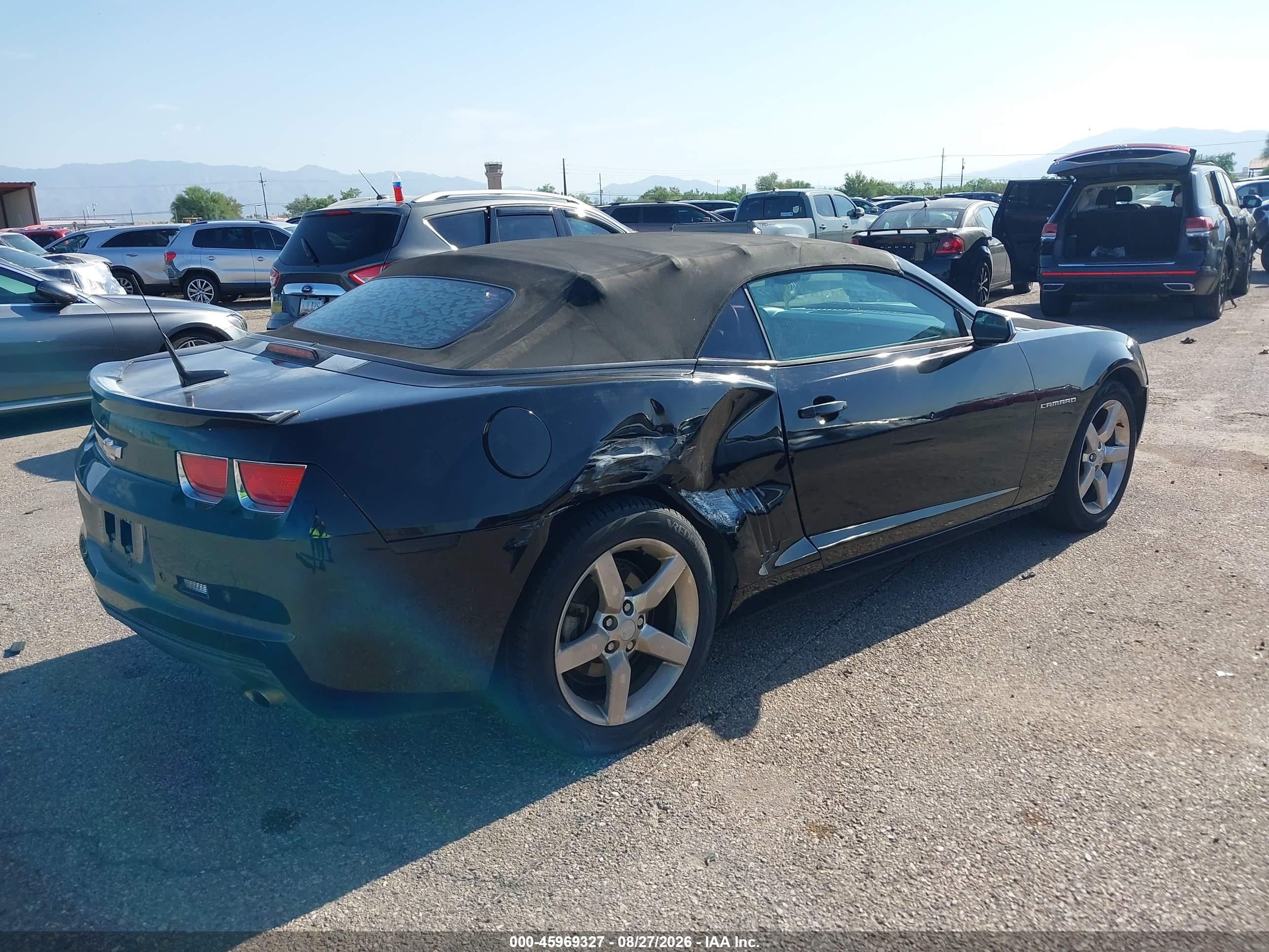 2011 Chevrolet Camaro 2lt Black vin: 2G1FC3DD1B9181613