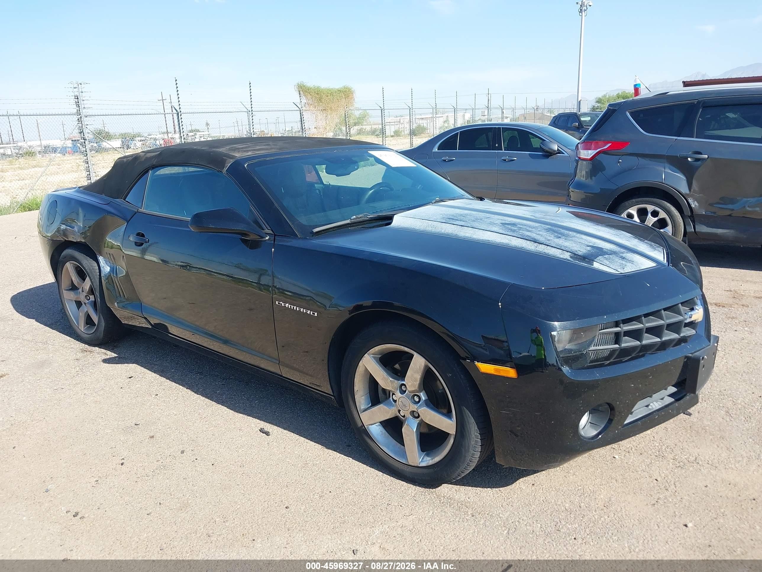 2011 Chevrolet Camaro 2lt Black vin: 2G1FC3DD1B9181613