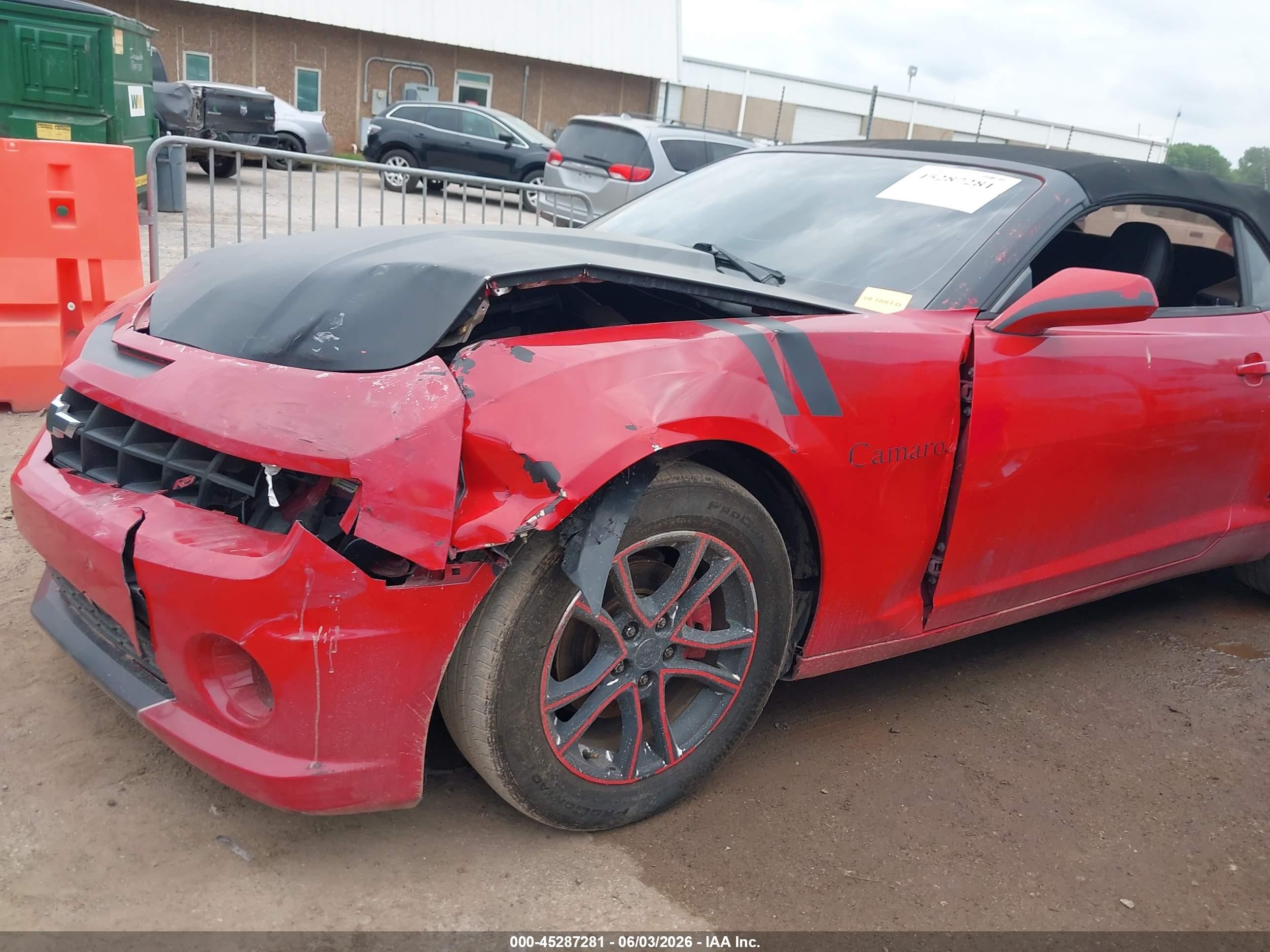 2011 Chevrolet Camaro 2lt Red vin: 2G1FC3DD1B9211287