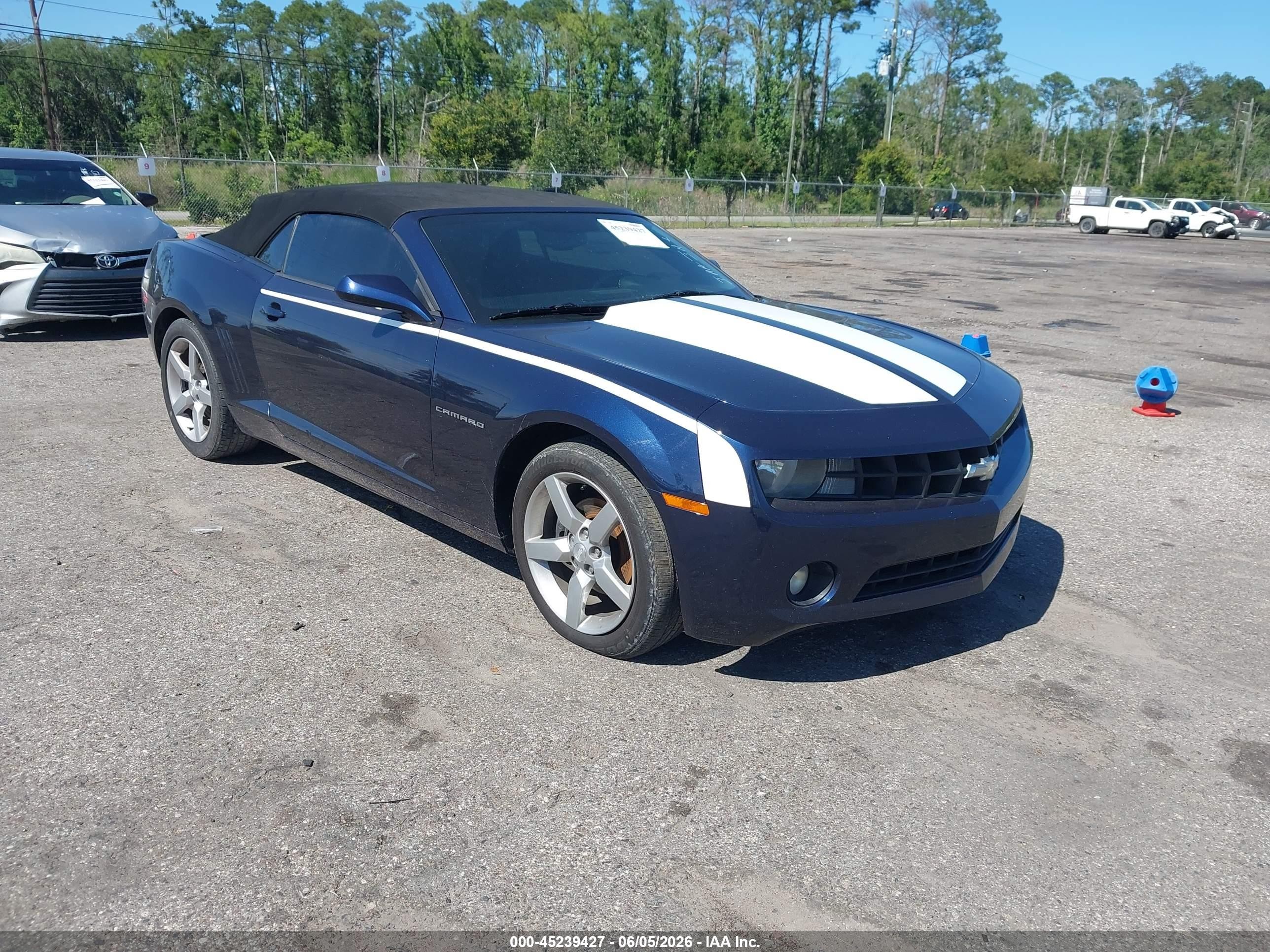 2011 Chevrolet Camaro 2lt Blue vin: 2G1FC3DD5B9169643