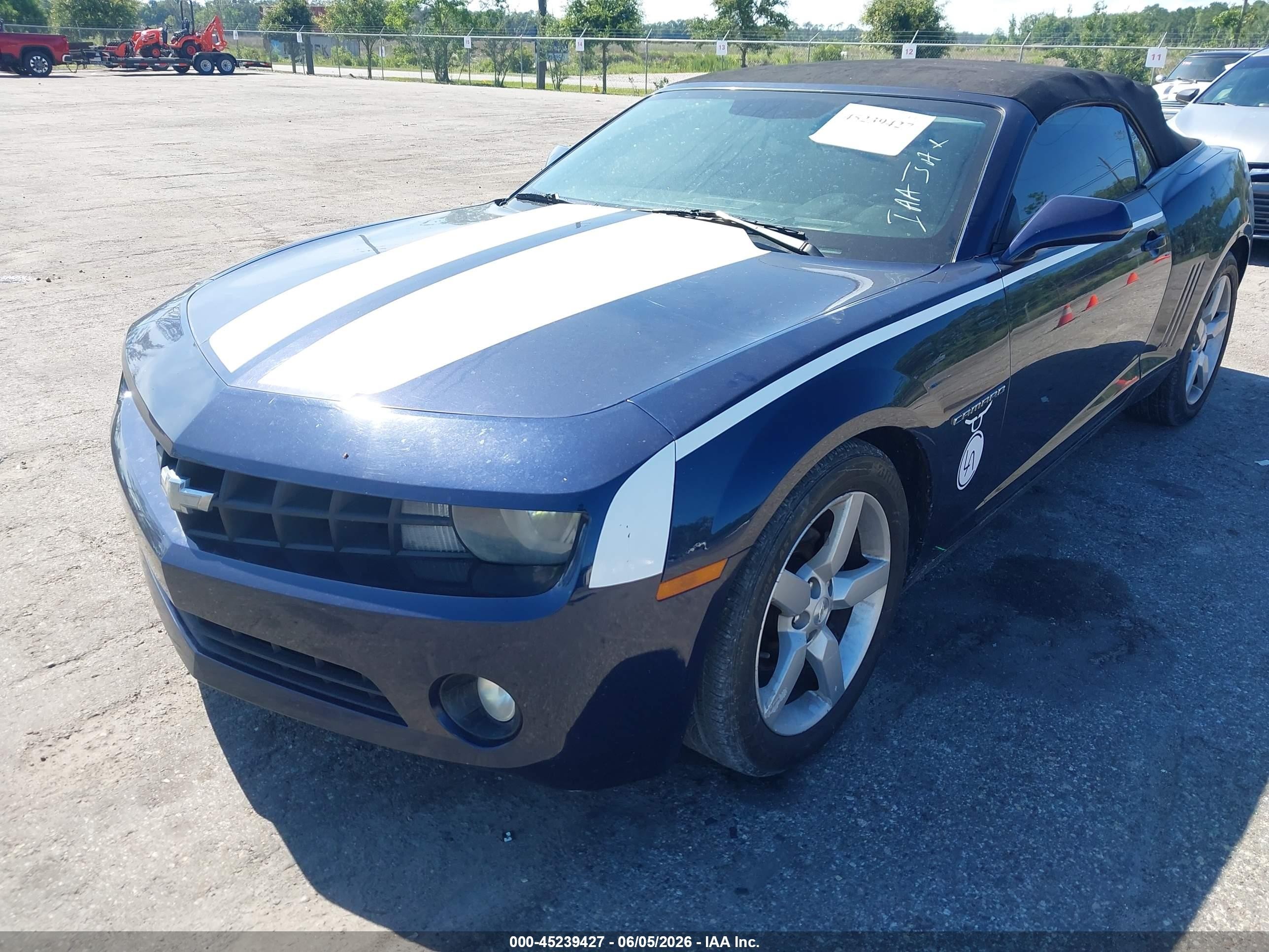 2011 Chevrolet Camaro 2lt Blue vin: 2G1FC3DD5B9169643