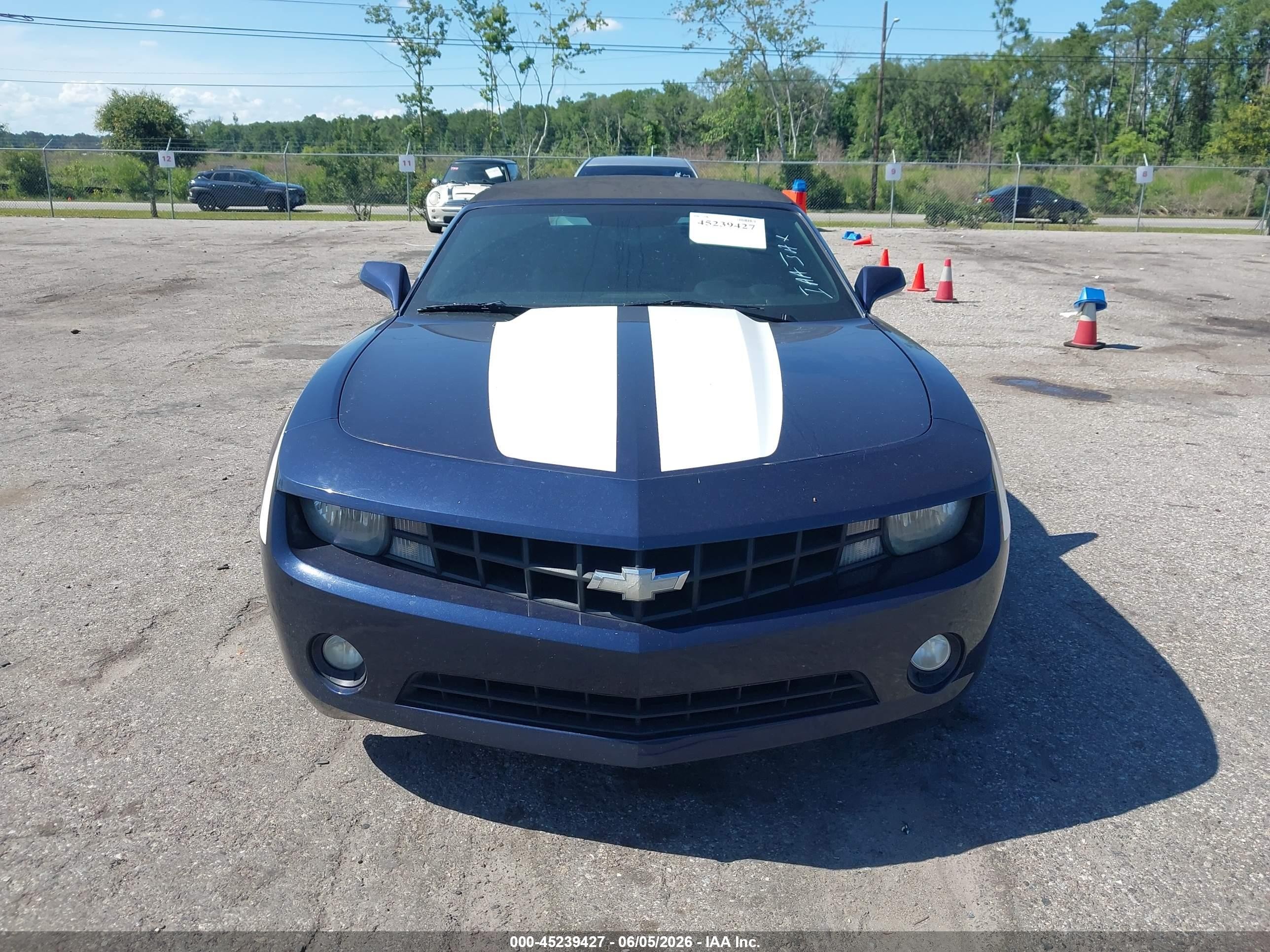 2011 Chevrolet Camaro 2lt Blue vin: 2G1FC3DD5B9169643