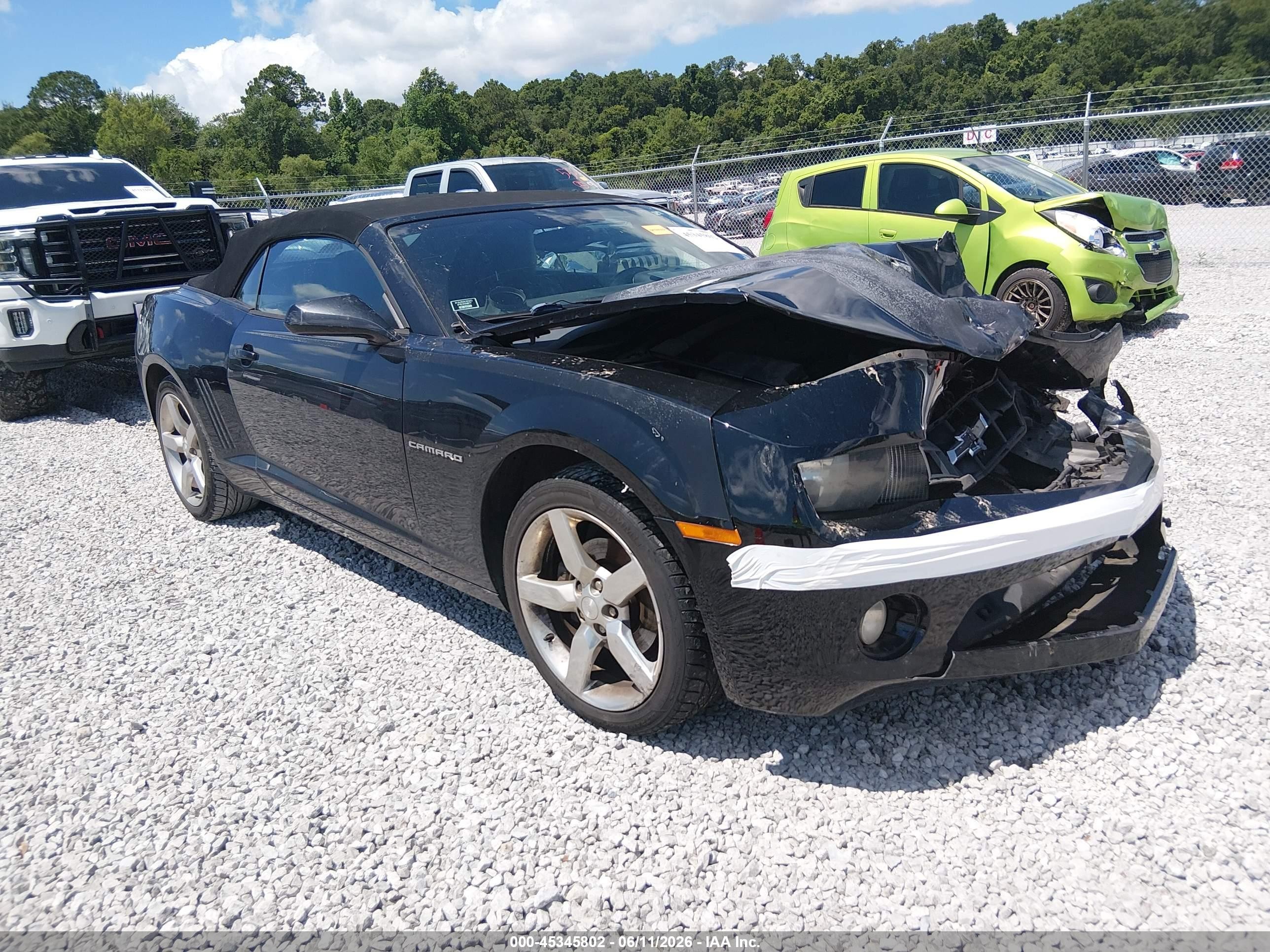 2011 Chevrolet Camaro 2lt Black vin: 2G1FC3DD5B9188516