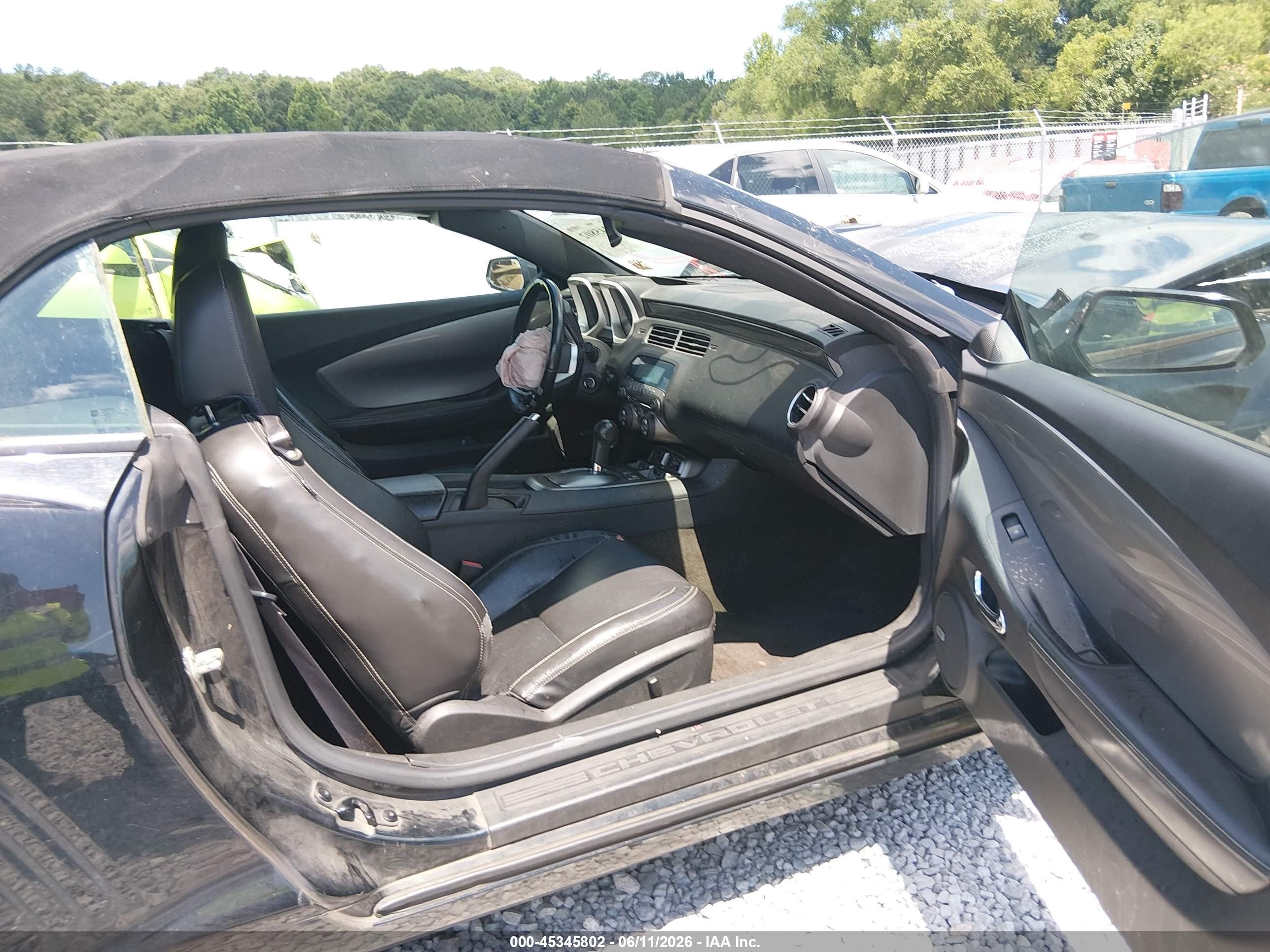 2011 Chevrolet Camaro 2lt Black vin: 2G1FC3DD5B9188516