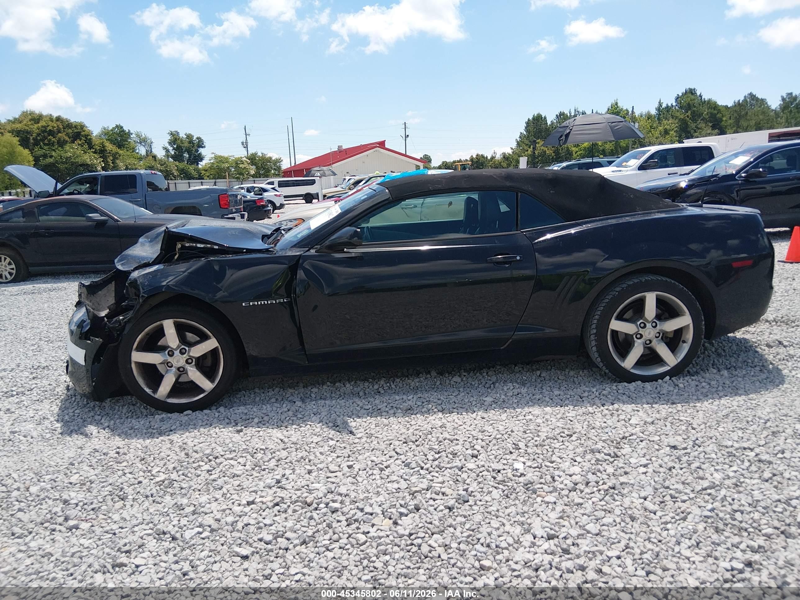 2011 Chevrolet Camaro 2lt Black vin: 2G1FC3DD5B9188516