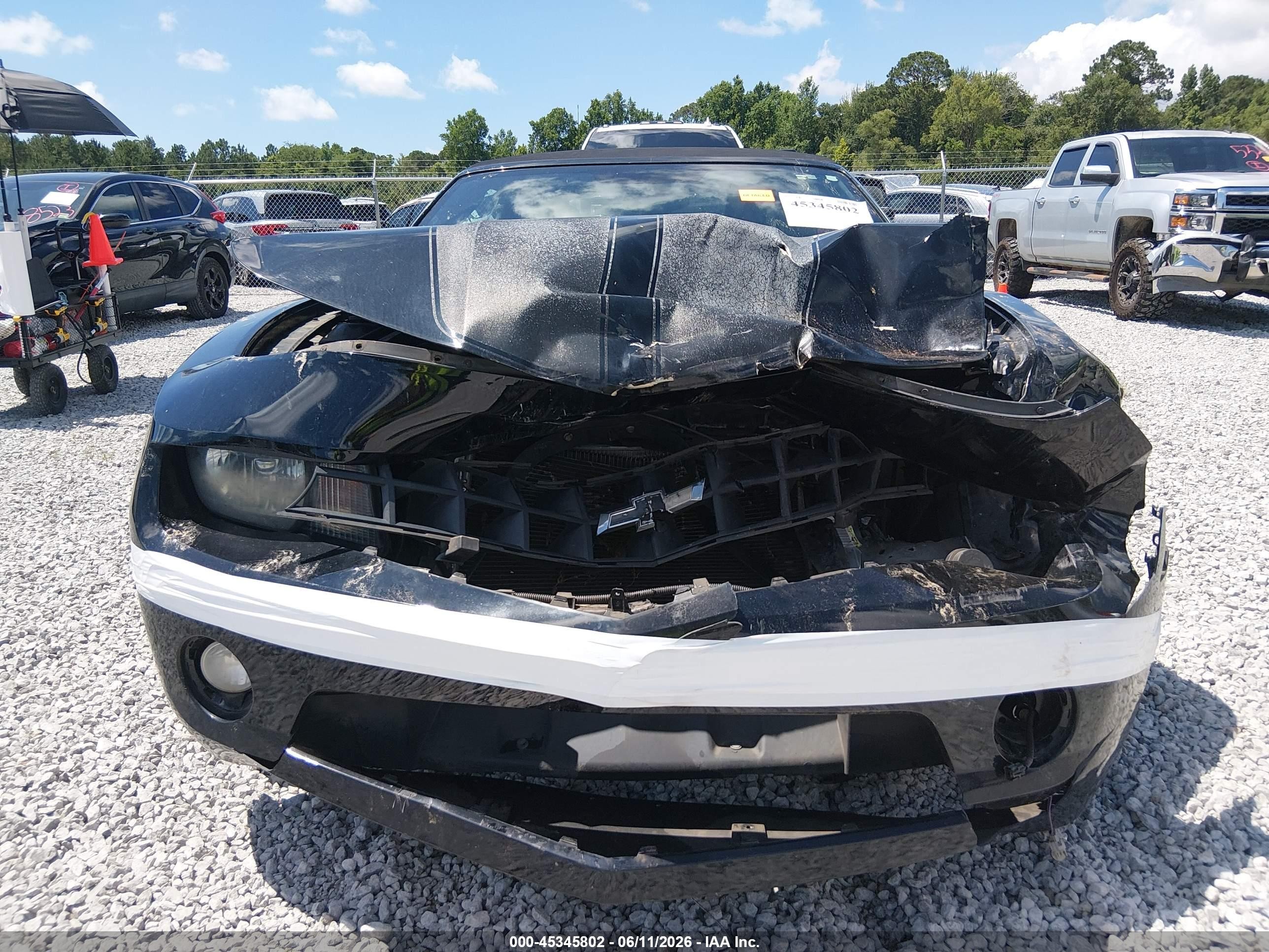 2011 Chevrolet Camaro 2lt Black vin: 2G1FC3DD5B9188516