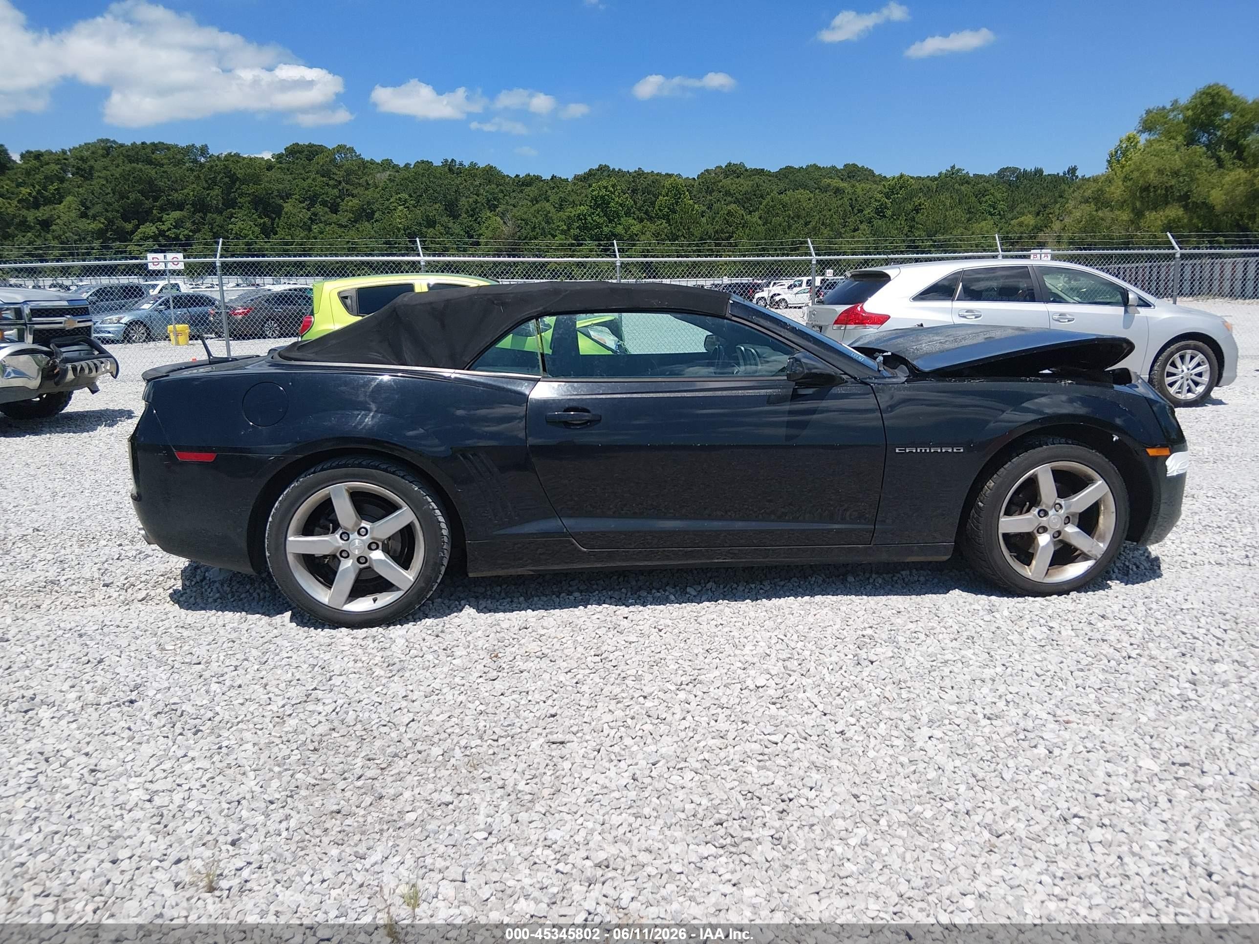 2011 Chevrolet Camaro 2lt Black vin: 2G1FC3DD5B9188516