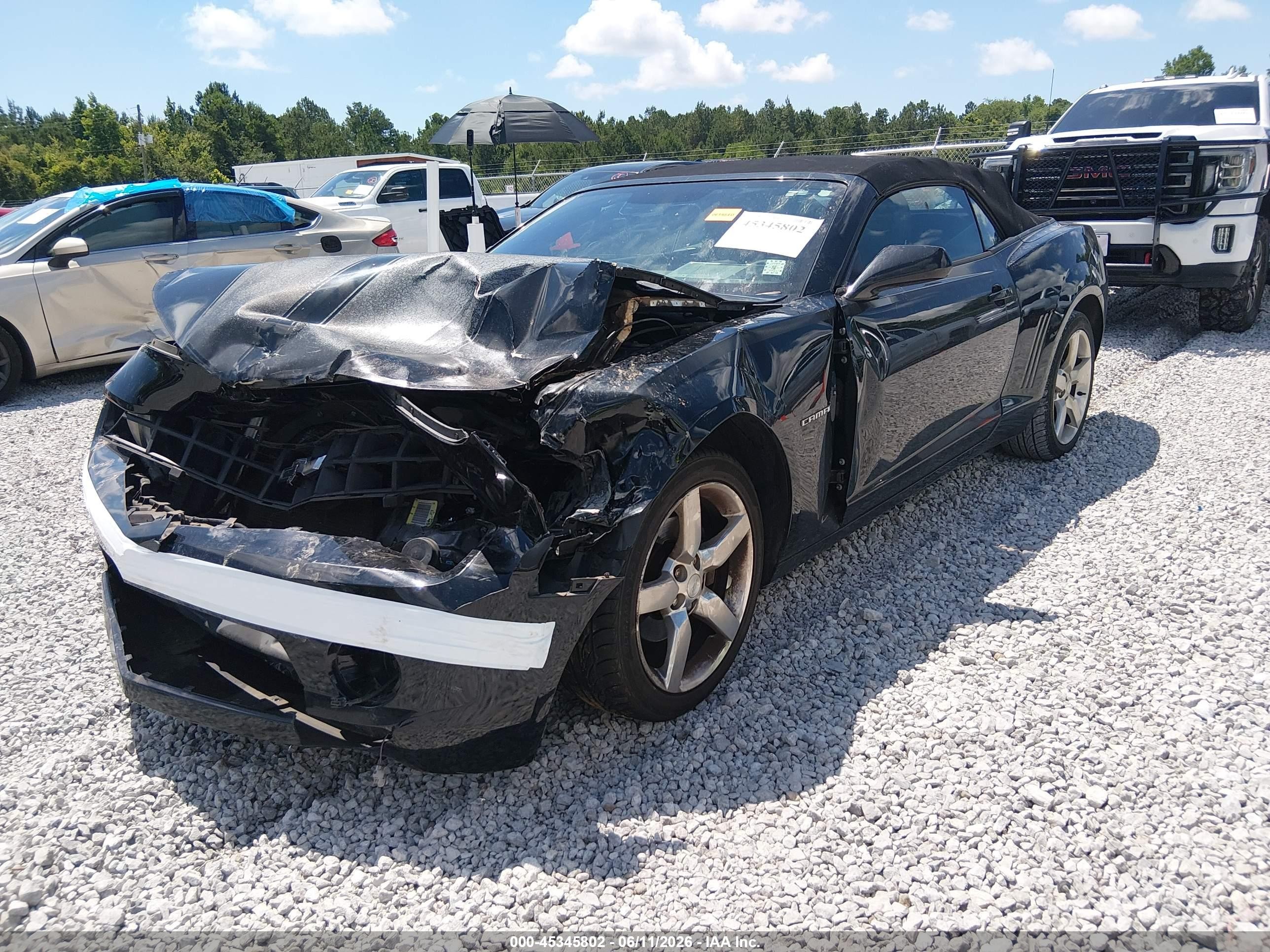 2011 Chevrolet Camaro 2lt Black vin: 2G1FC3DD5B9188516