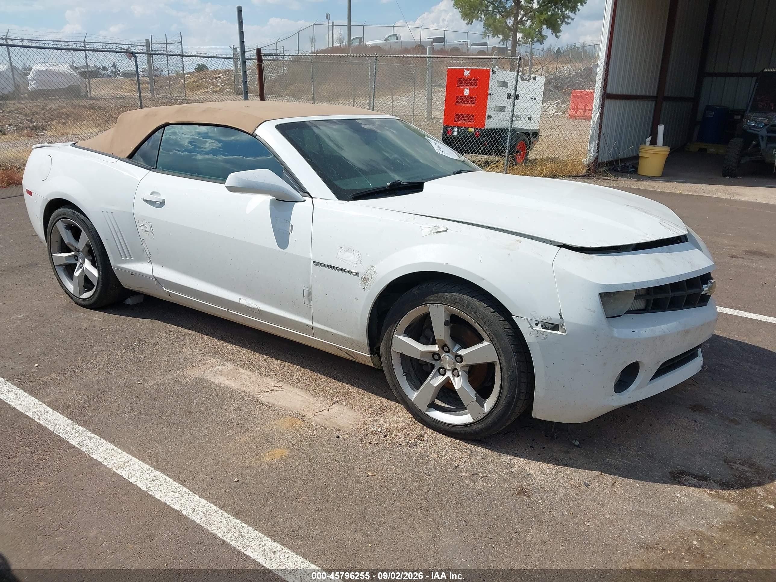 2011 Chevrolet Camaro 2lt Белый vin: 2G1FC3DD8B9212145