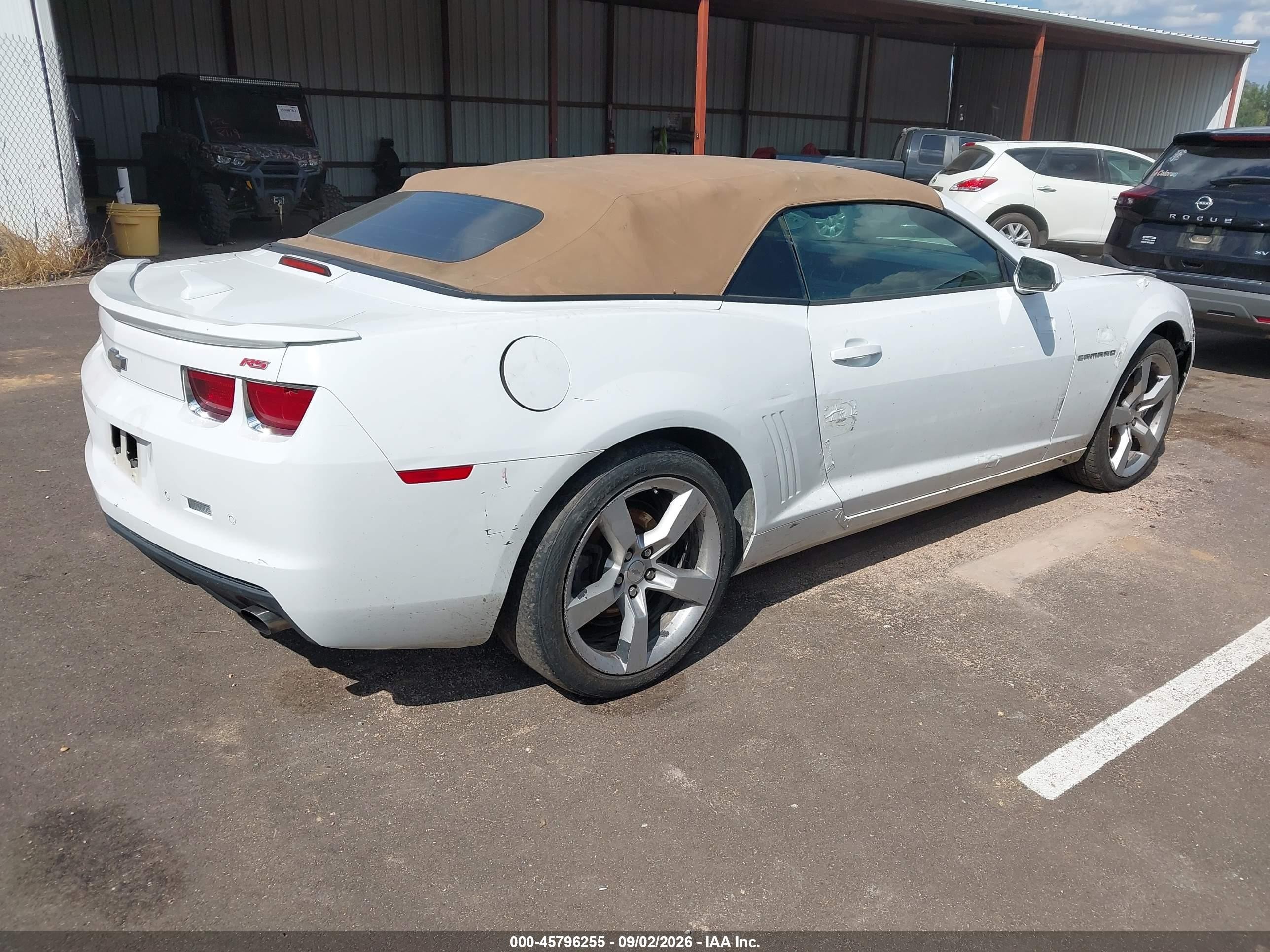 2011 Chevrolet Camaro 2lt Белый vin: 2G1FC3DD8B9212145