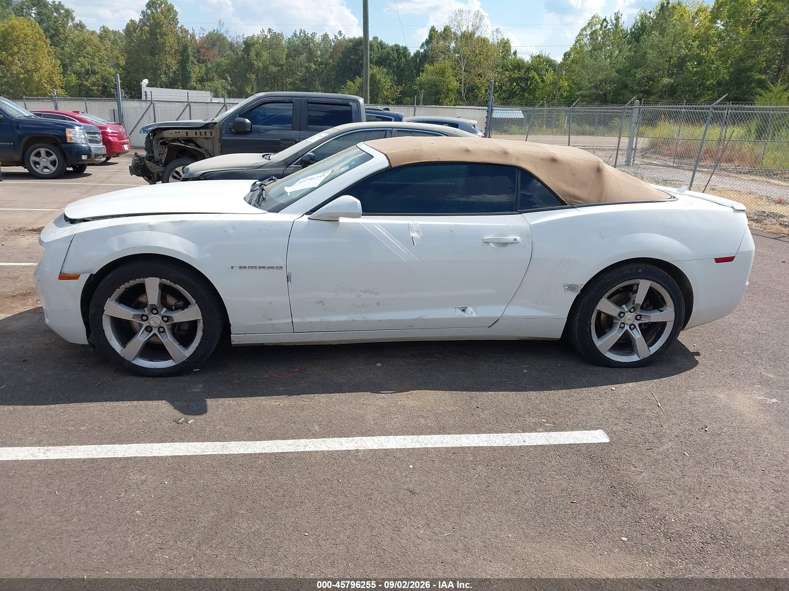 2011 Chevrolet Camaro 2lt Белый vin: 2G1FC3DD8B9212145