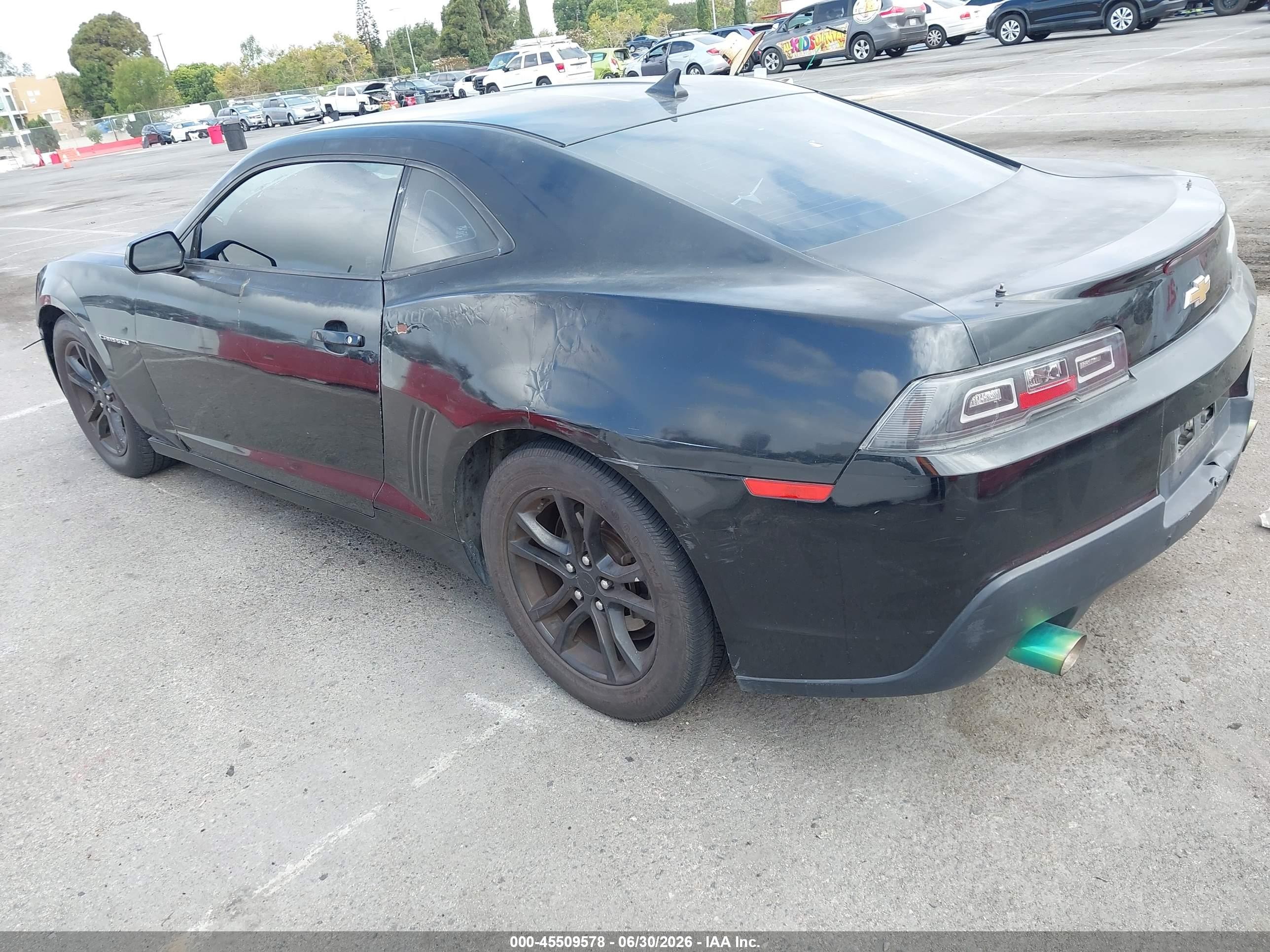 2015 Chevrolet Camaro 1lt Black vin: 2G1FD1E30F9163553