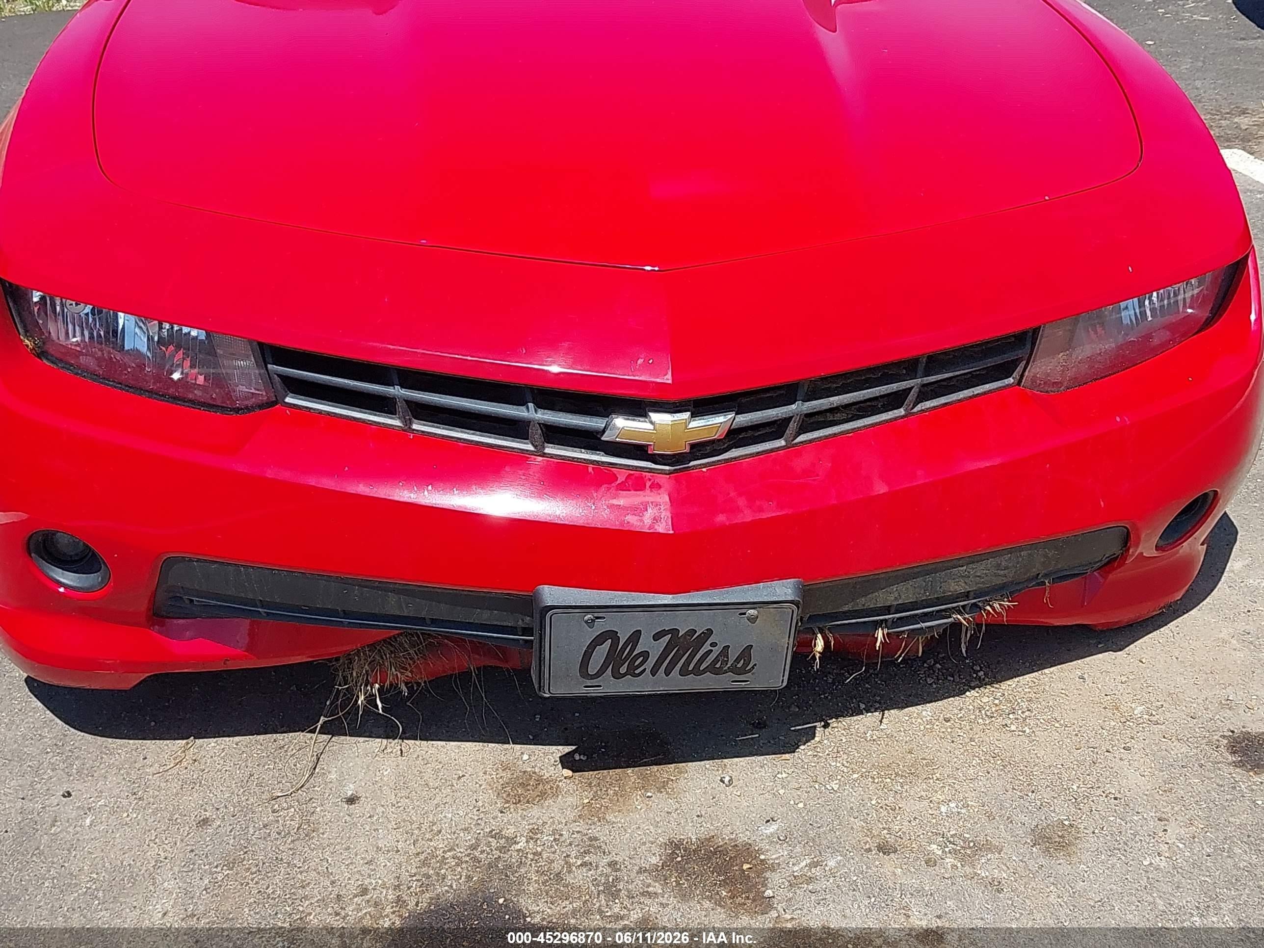 2015 Chevrolet Camaro 1lt Red vin: 2G1FD1E30F9304119