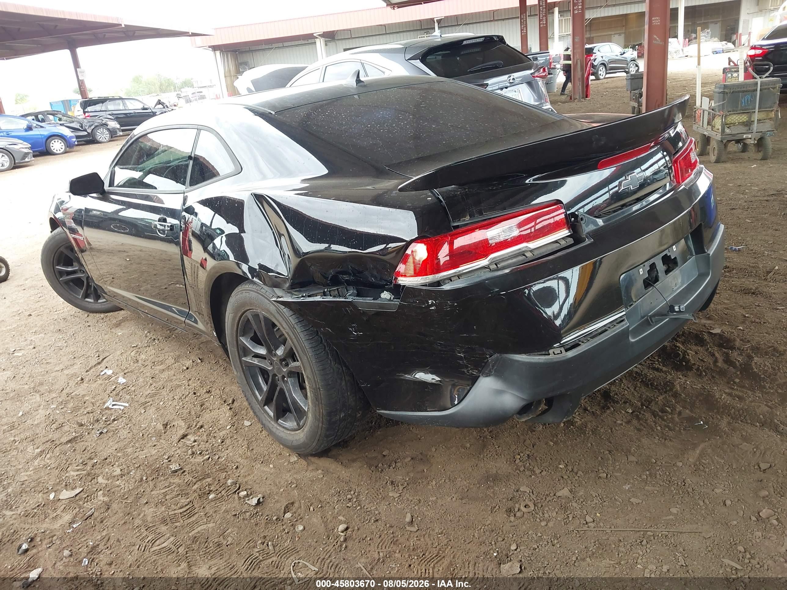 2015 Chevrolet Camaro 1lt Black vin: 2G1FD1E31F9120176