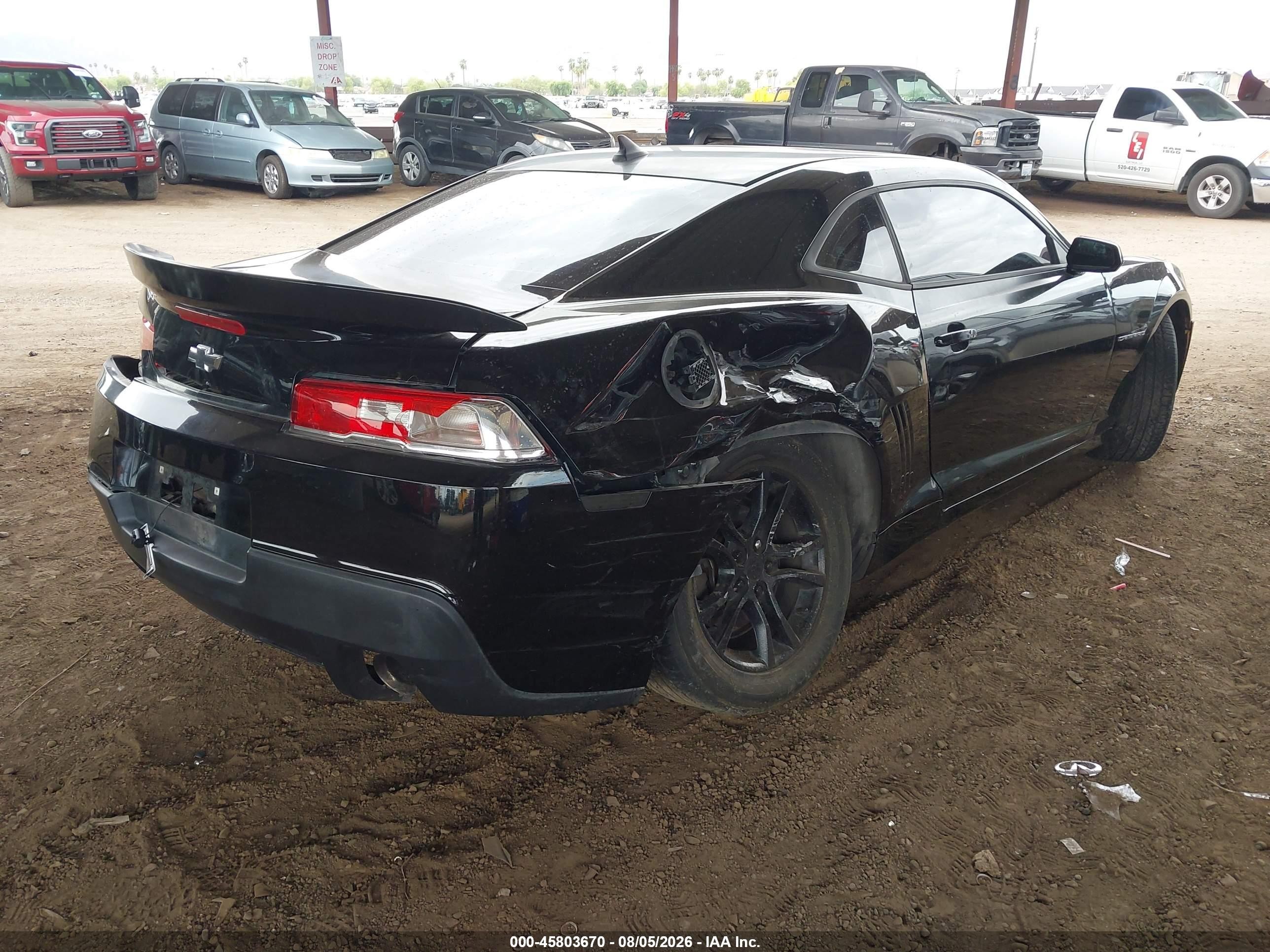 2015 Chevrolet Camaro 1lt Black vin: 2G1FD1E31F9120176