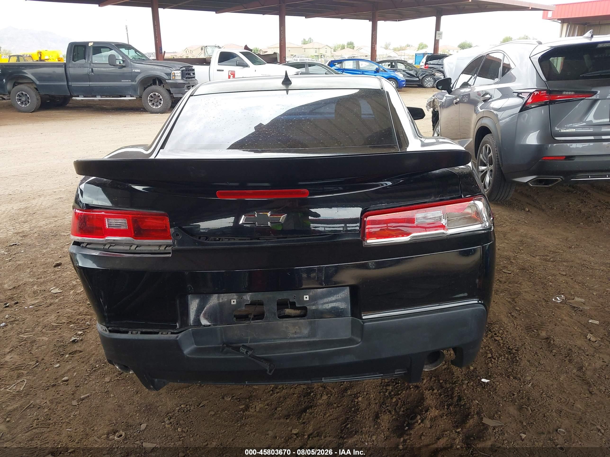 2015 Chevrolet Camaro 1lt Black vin: 2G1FD1E31F9120176