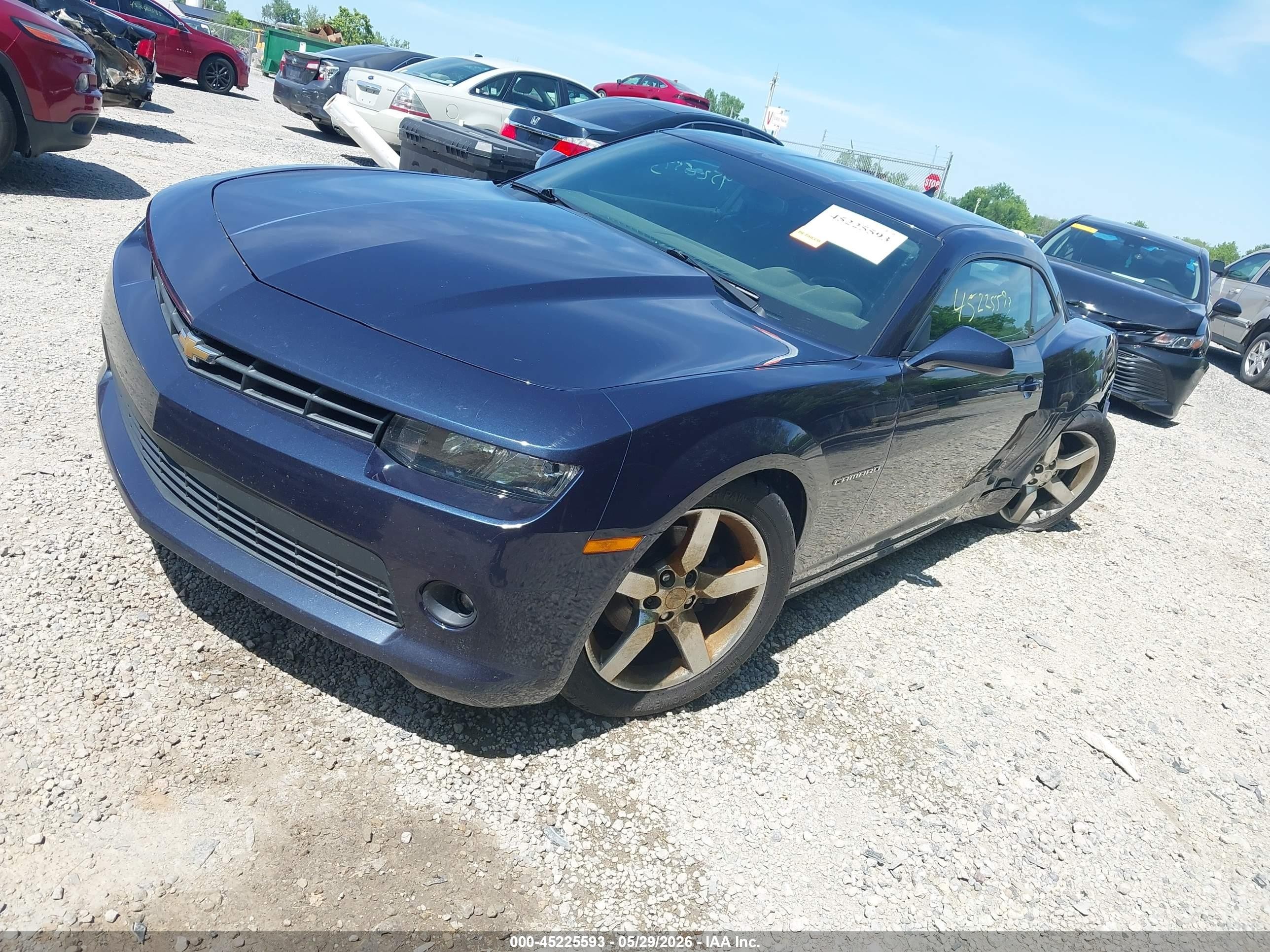 2015 Chevrolet Camaro 1lt Blue vin: 2G1FD1E31F9173556