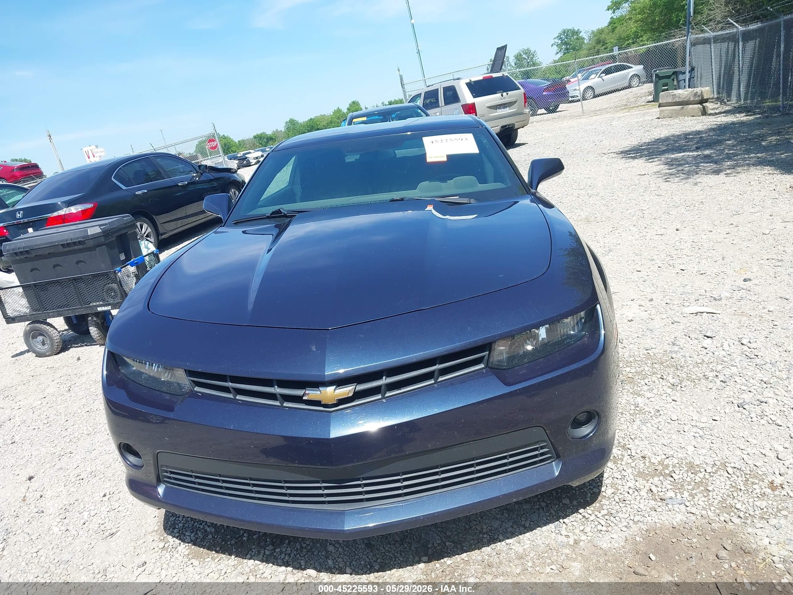 2015 Chevrolet Camaro 1lt Blue vin: 2G1FD1E31F9173556