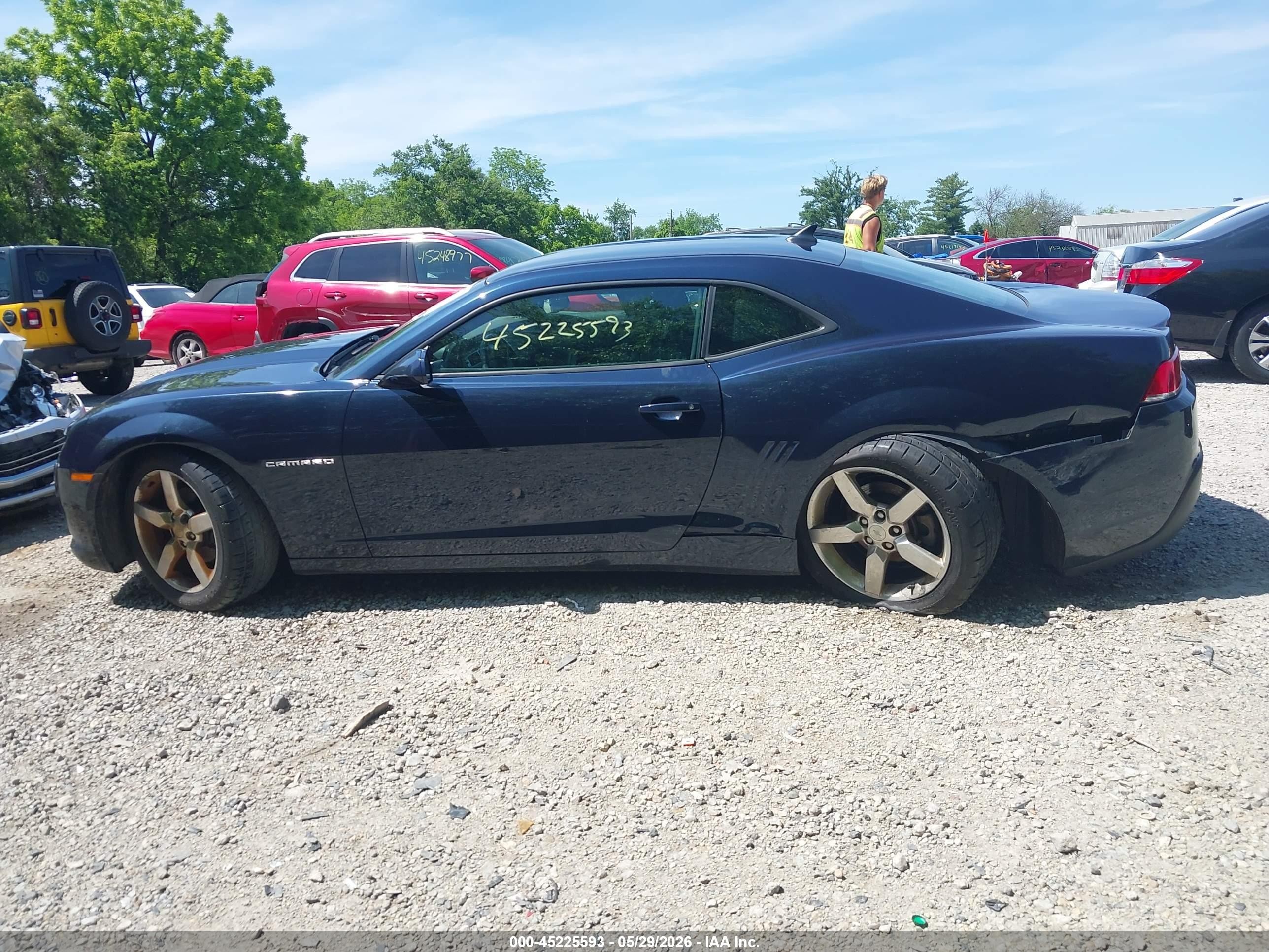 2015 Chevrolet Camaro 1lt Blue vin: 2G1FD1E31F9173556