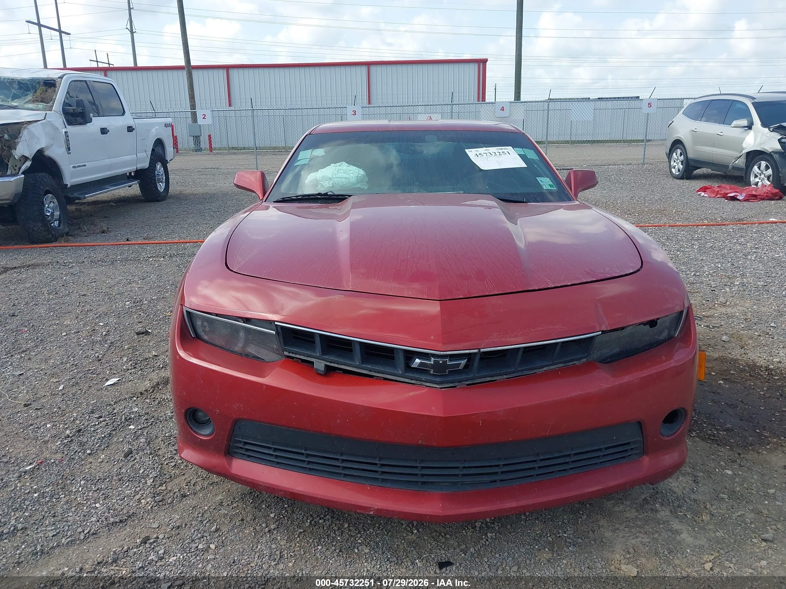 2015 Chevrolet Camaro 1lt Red vin: 2G1FD1E31F9193984