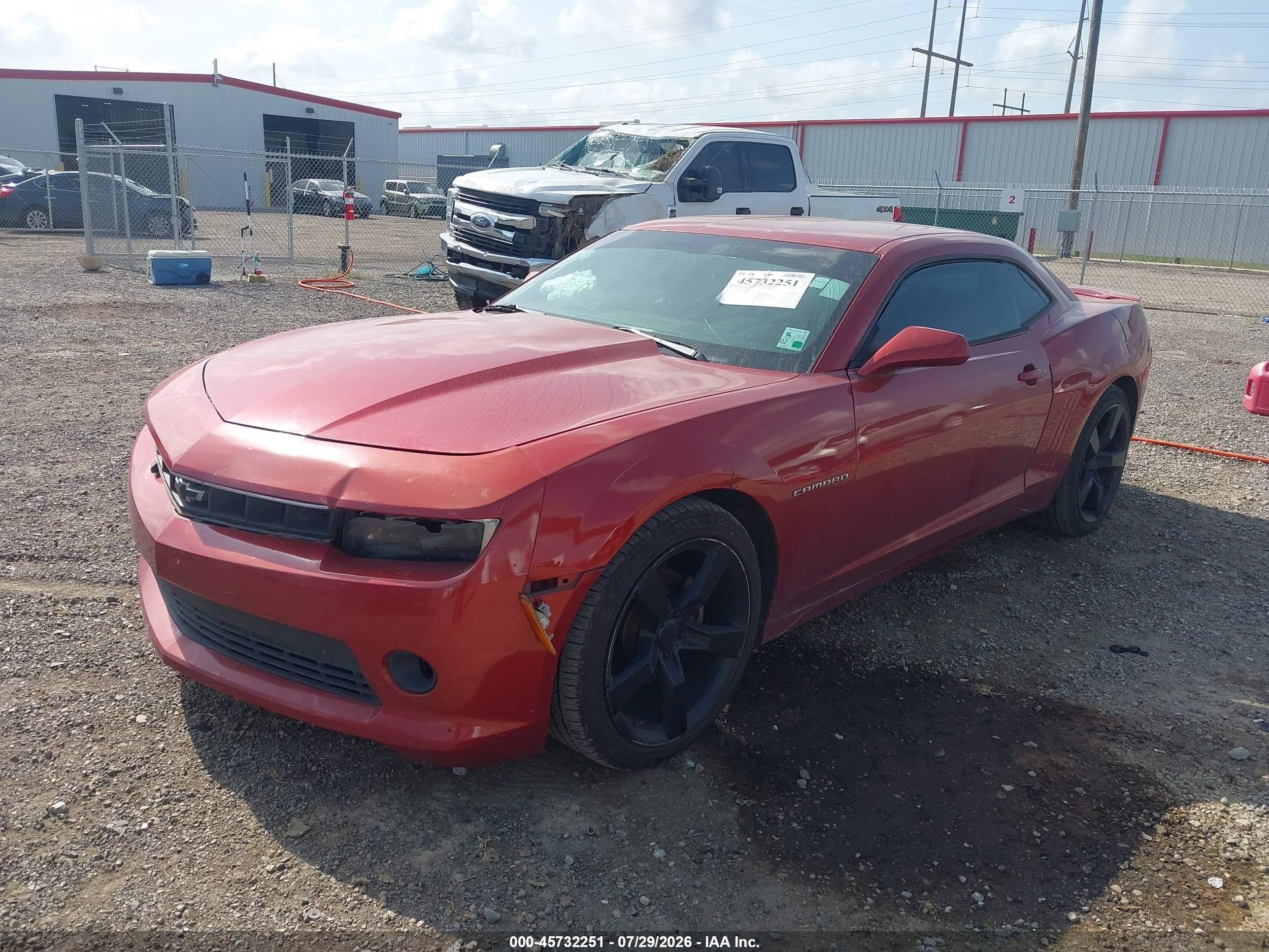 2015 Chevrolet Camaro 1lt Red vin: 2G1FD1E31F9193984
