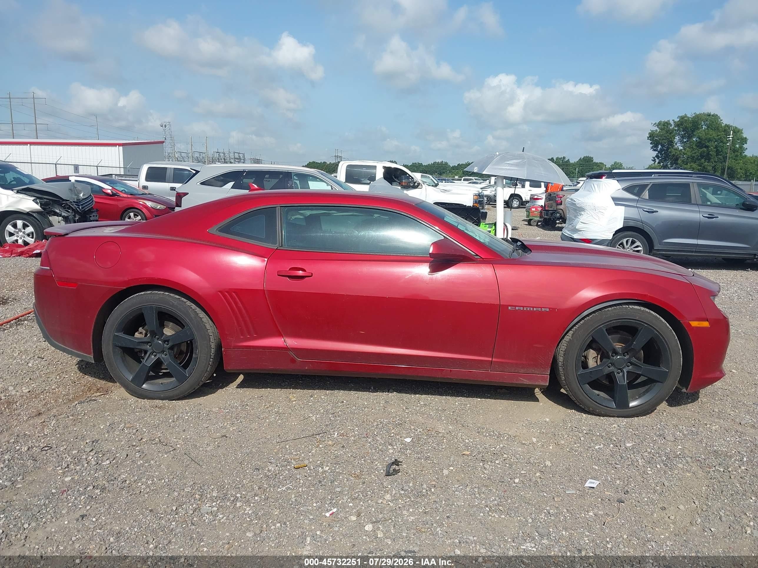 2015 Chevrolet Camaro 1lt Red vin: 2G1FD1E31F9193984