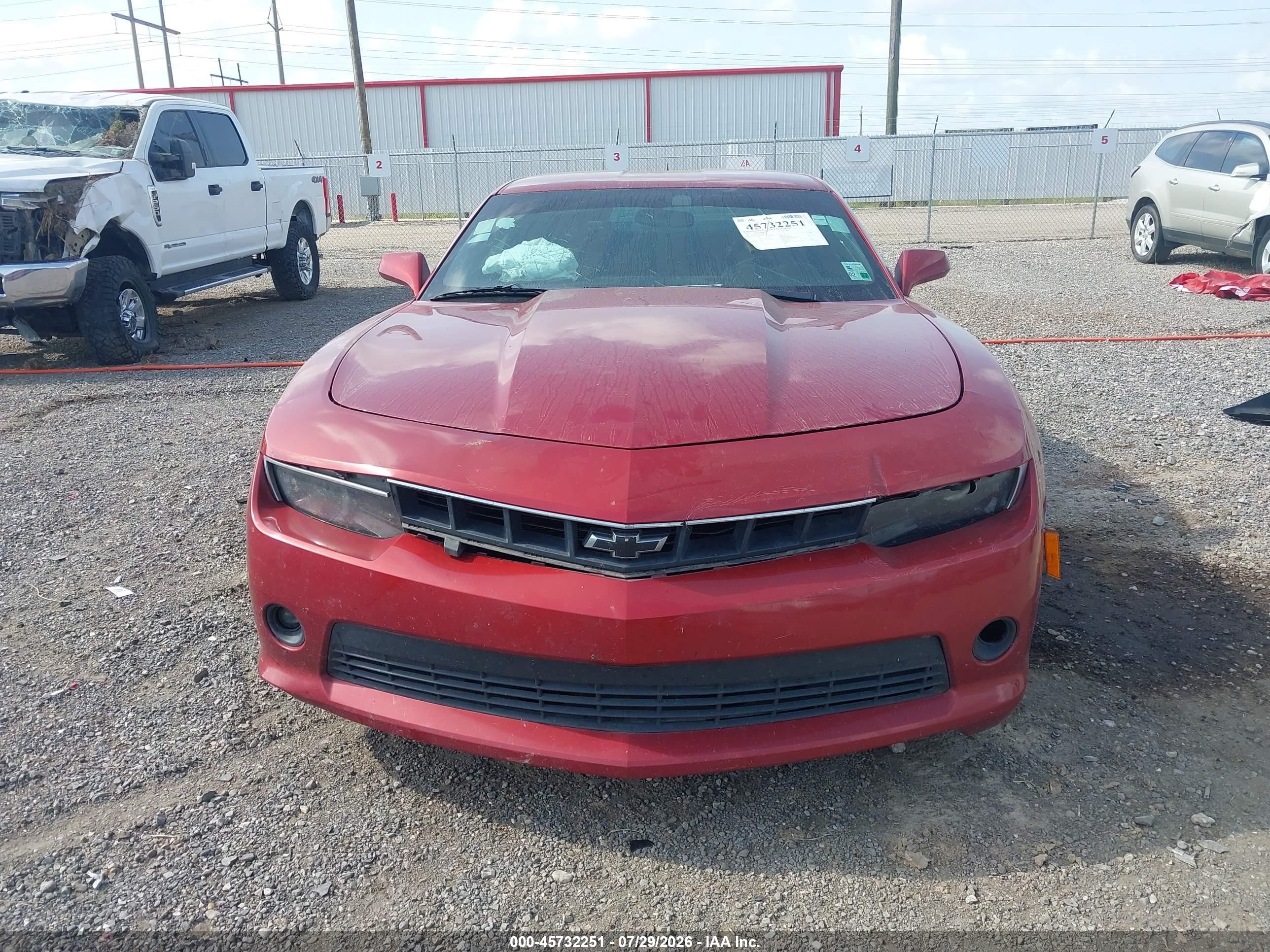2015 Chevrolet Camaro 1lt Red vin: 2G1FD1E31F9193984