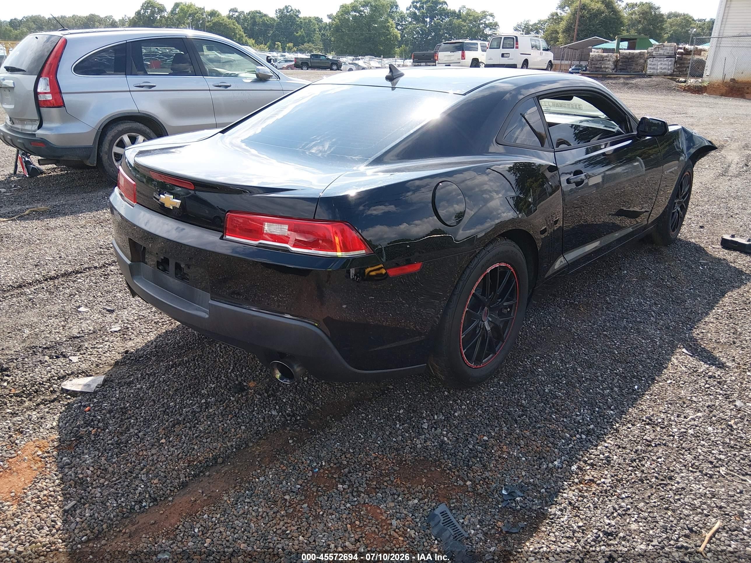 2015 Chevrolet Camaro 1lt Black vin: 2G1FD1E31F9204868
