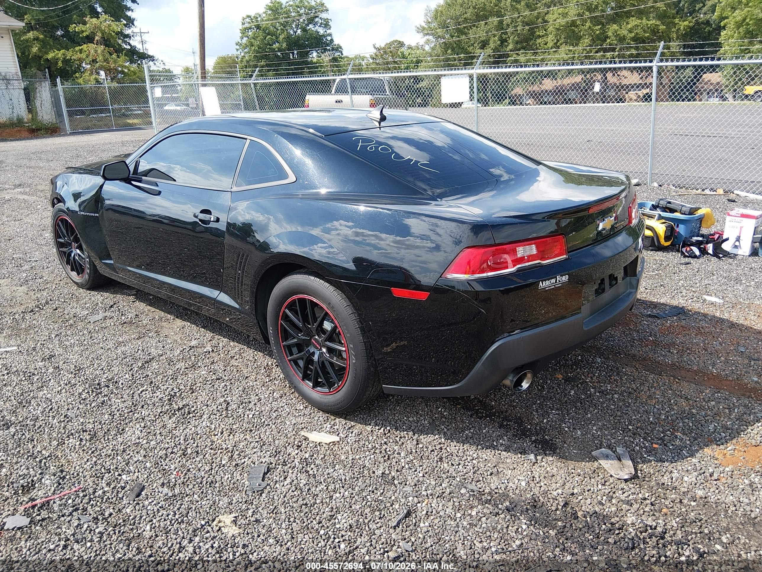 2015 Chevrolet Camaro 1lt Black vin: 2G1FD1E31F9204868