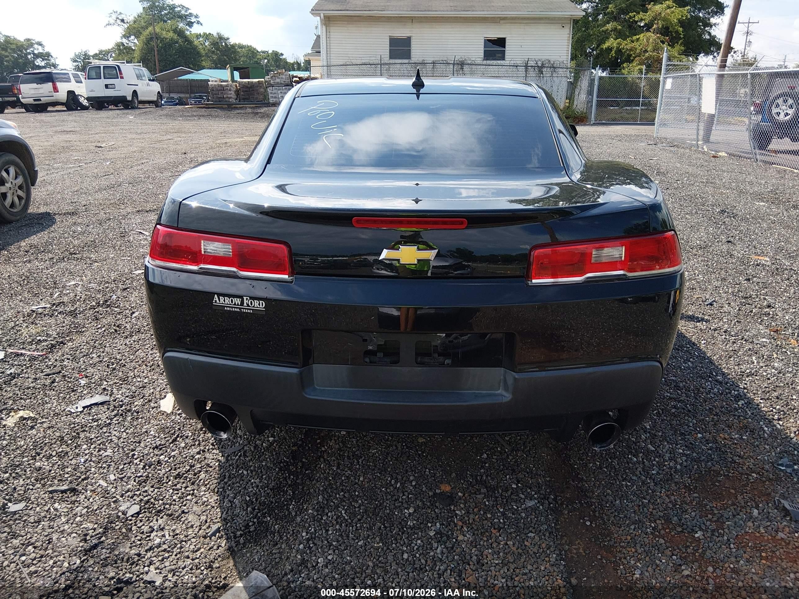 2015 Chevrolet Camaro 1lt Black vin: 2G1FD1E31F9204868