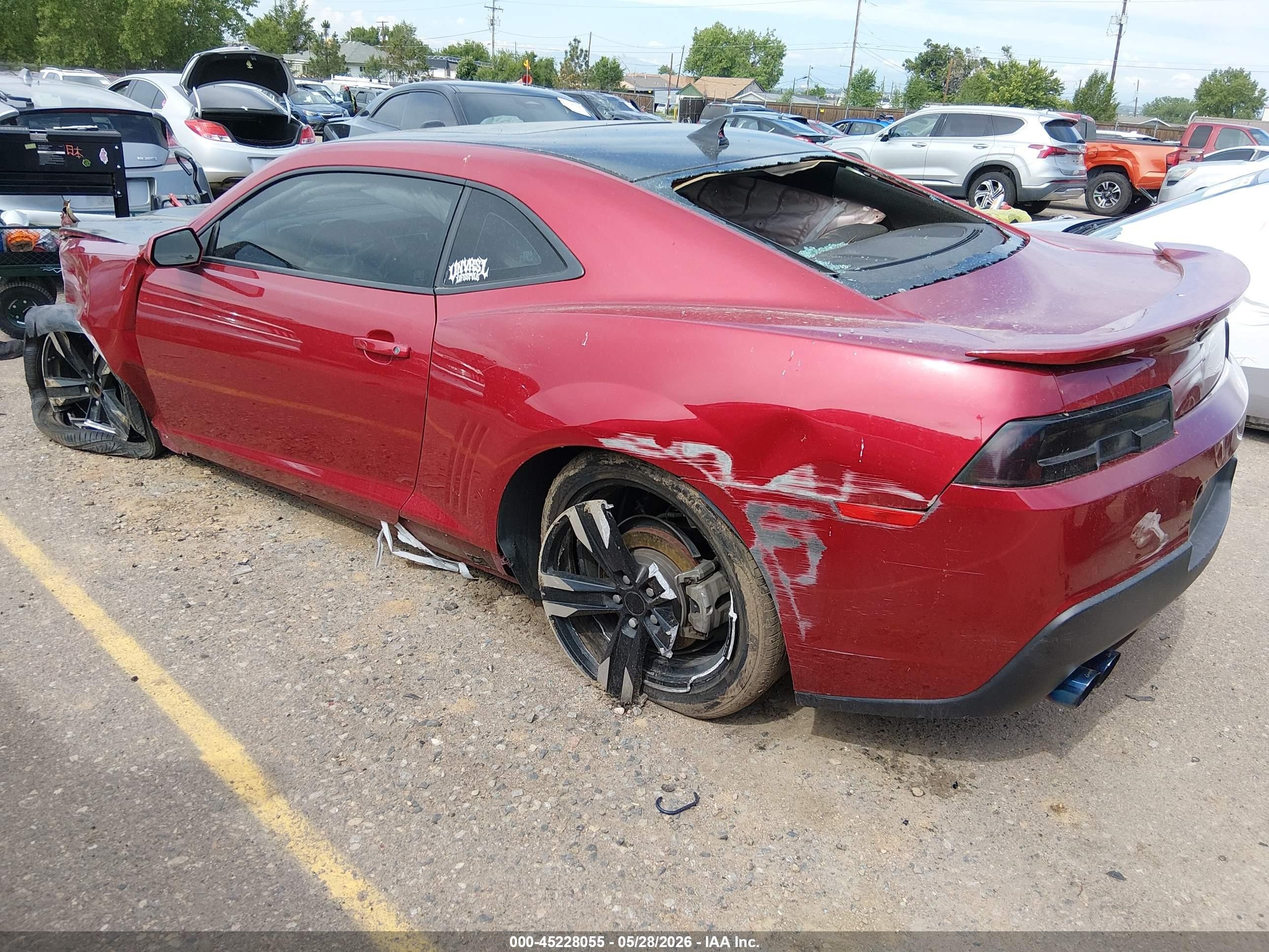 2015 Chevrolet Camaro 1lt Red vin: 2G1FD1E31F9250524