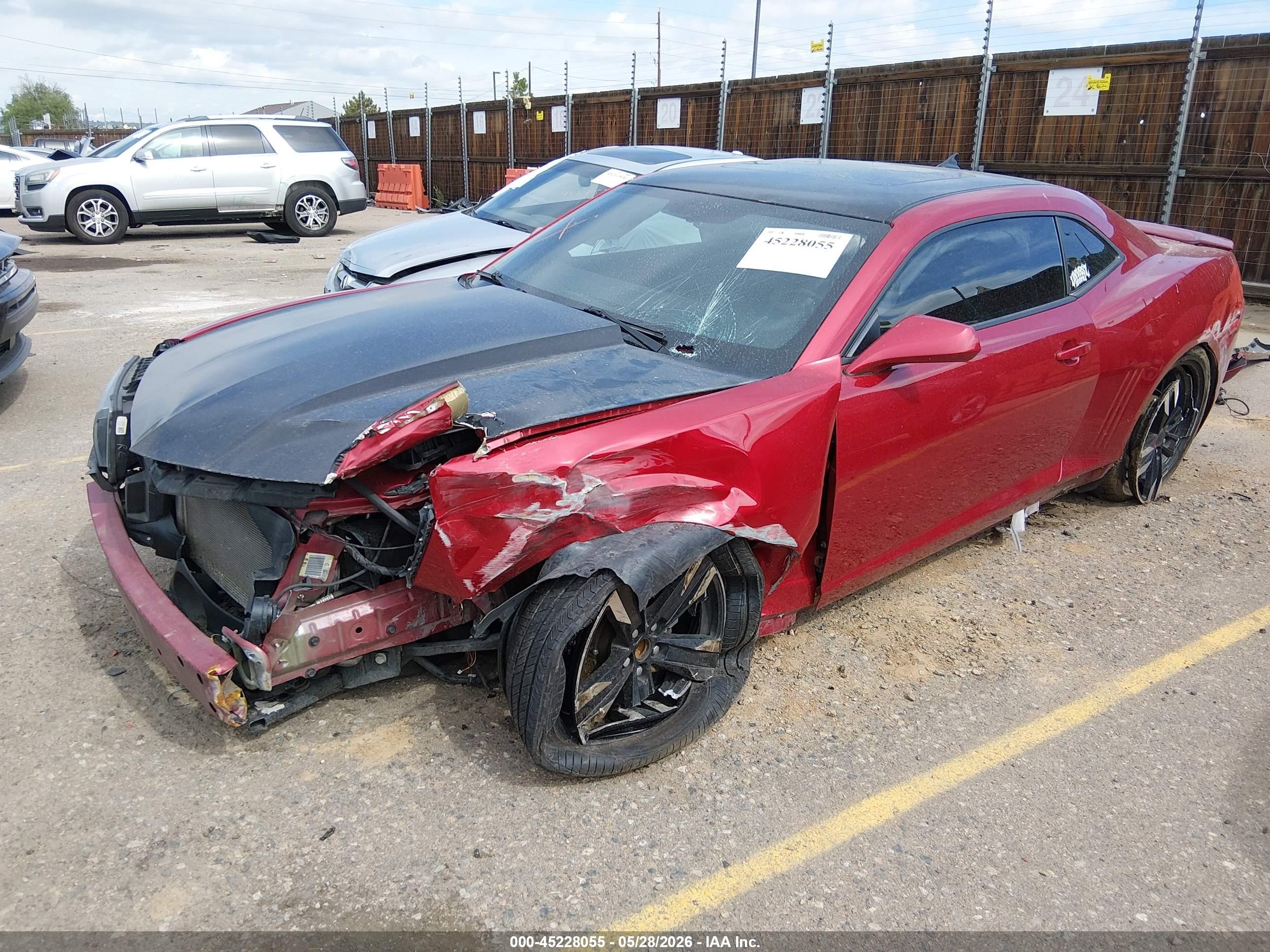 2015 Chevrolet Camaro 1lt Red vin: 2G1FD1E31F9250524